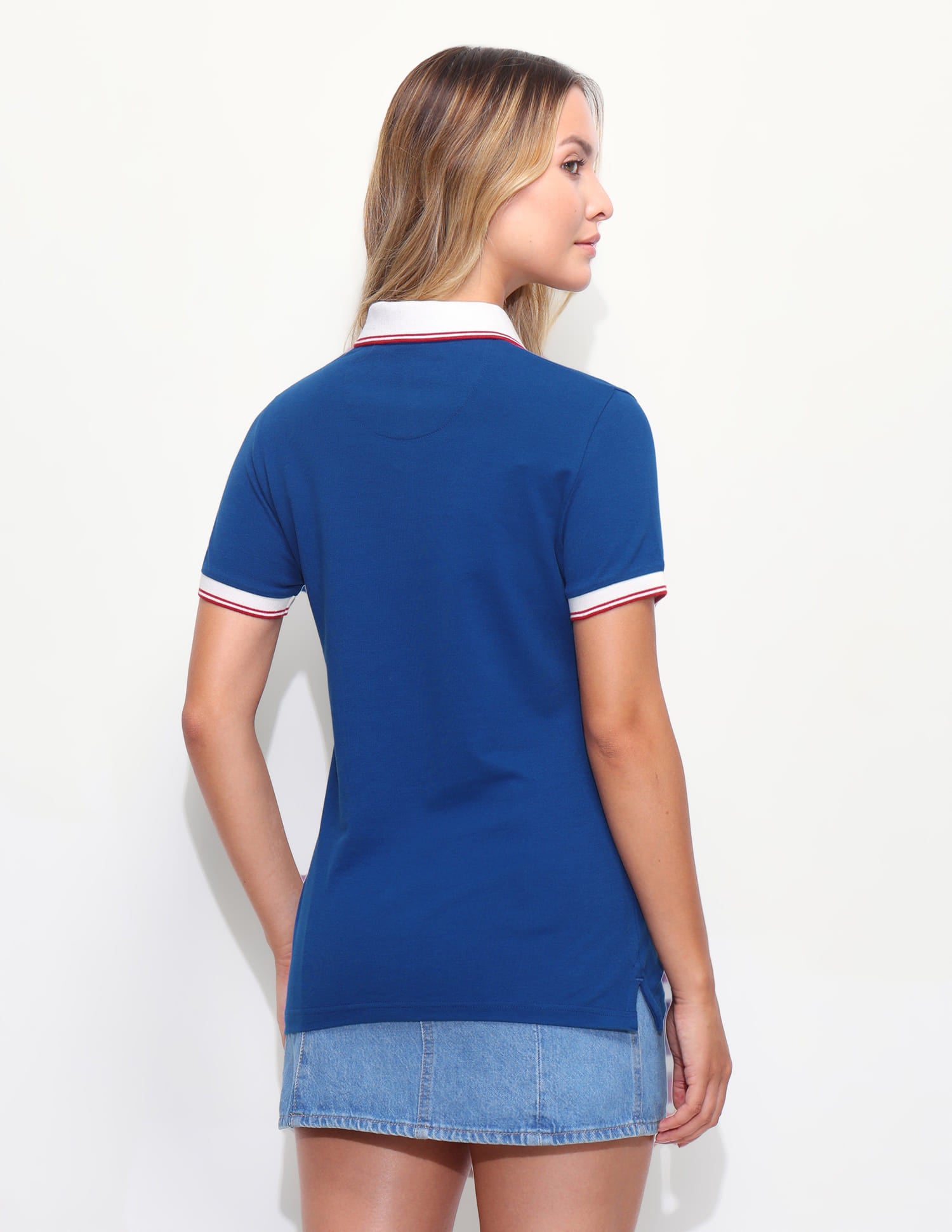 Contrast Collar Regular Fit Polo Shirt Blue - U.S. Polo Assn. India | Large