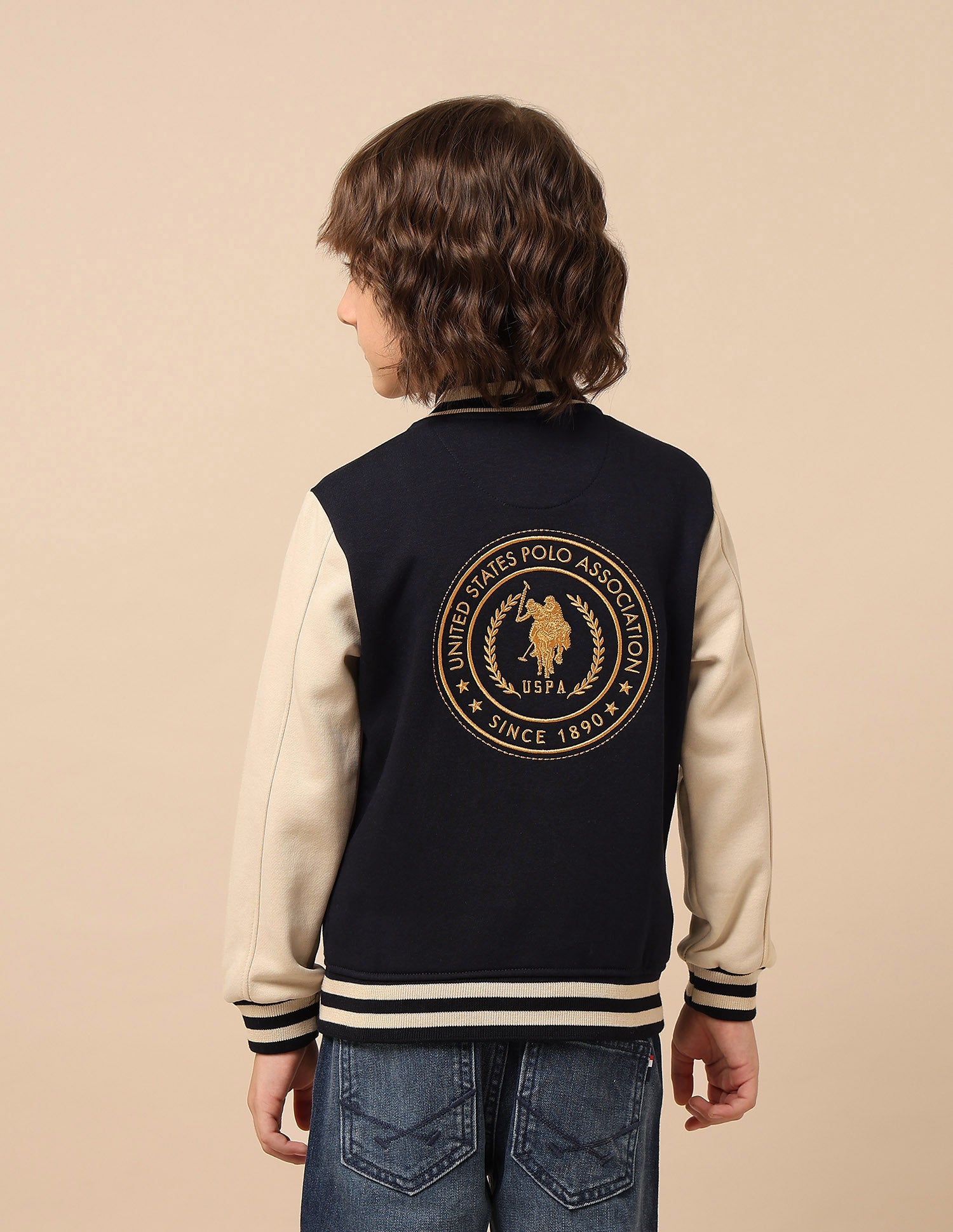 Boys Brand Embroidered Regular Fit Sweatshirt Navy - U.S. POLO ASSN. | Large