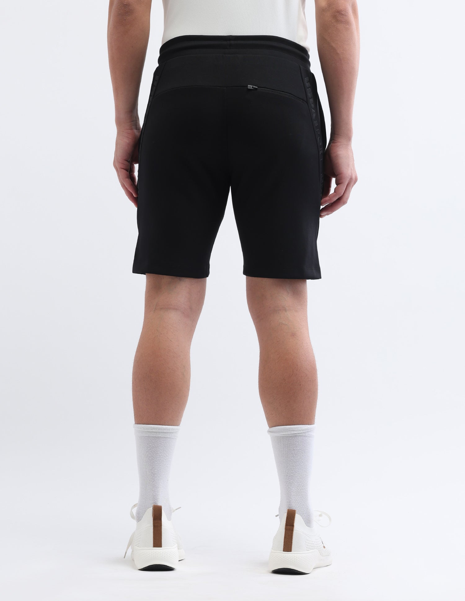 Mid Rise Solid Active Shorts Black - U.S. POLO ASSN. | Large