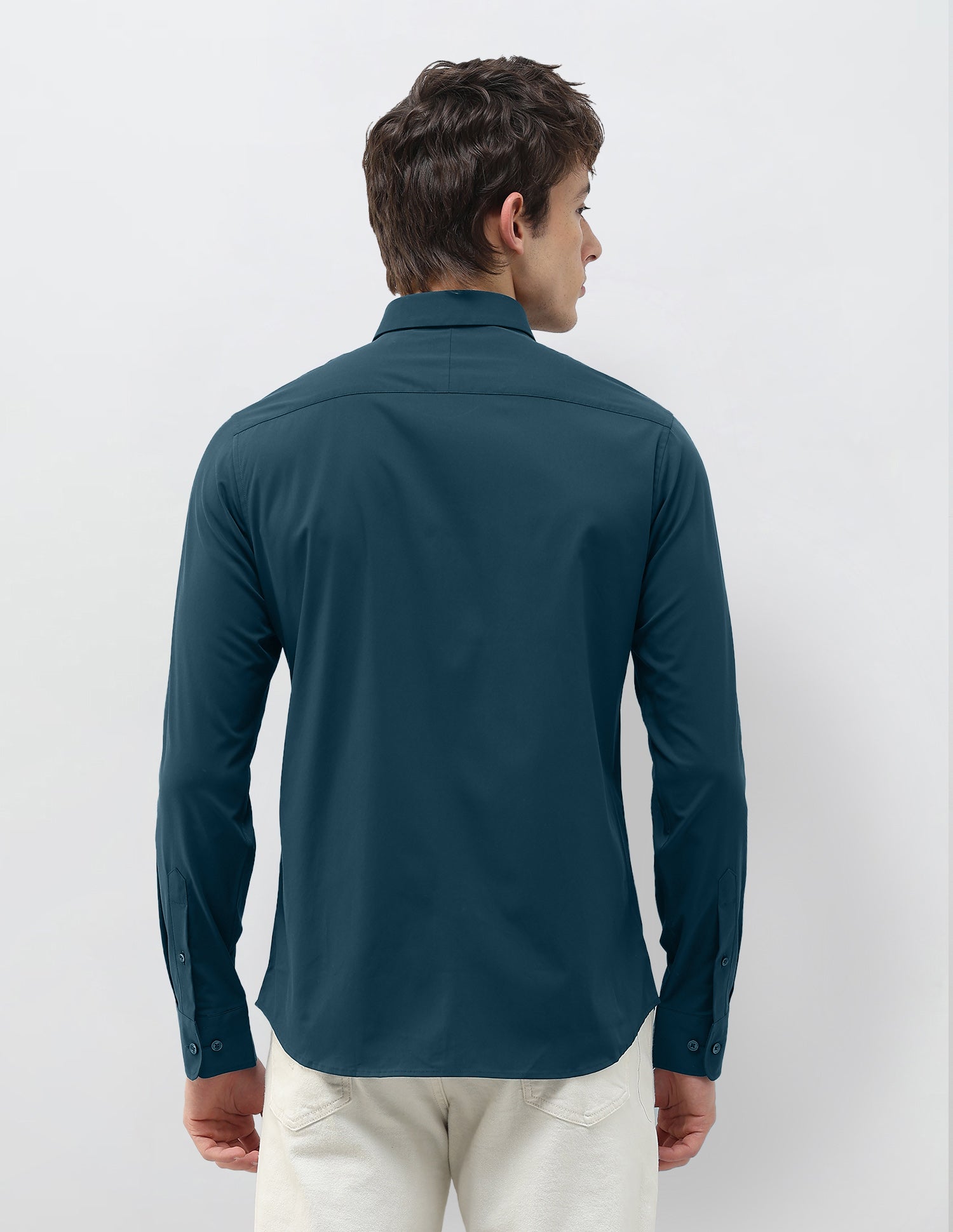 Solid Regular Fit Shirt Teal - U.S. Polo Assn. India | Large