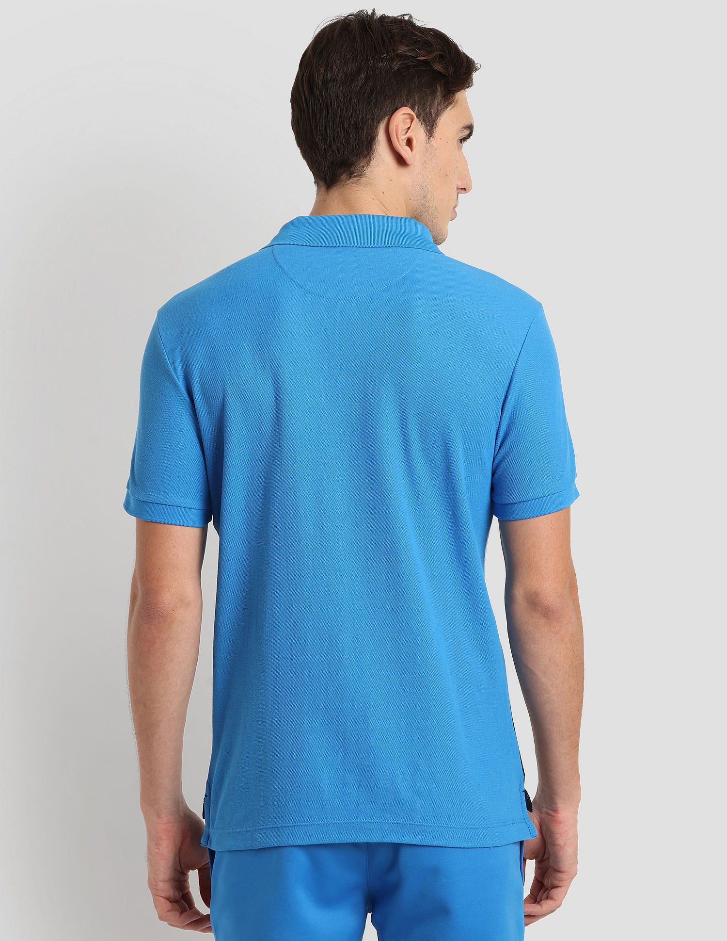 Panelled Athleisure Polo Shirt Blue - U.S. Polo Assn. India | Large