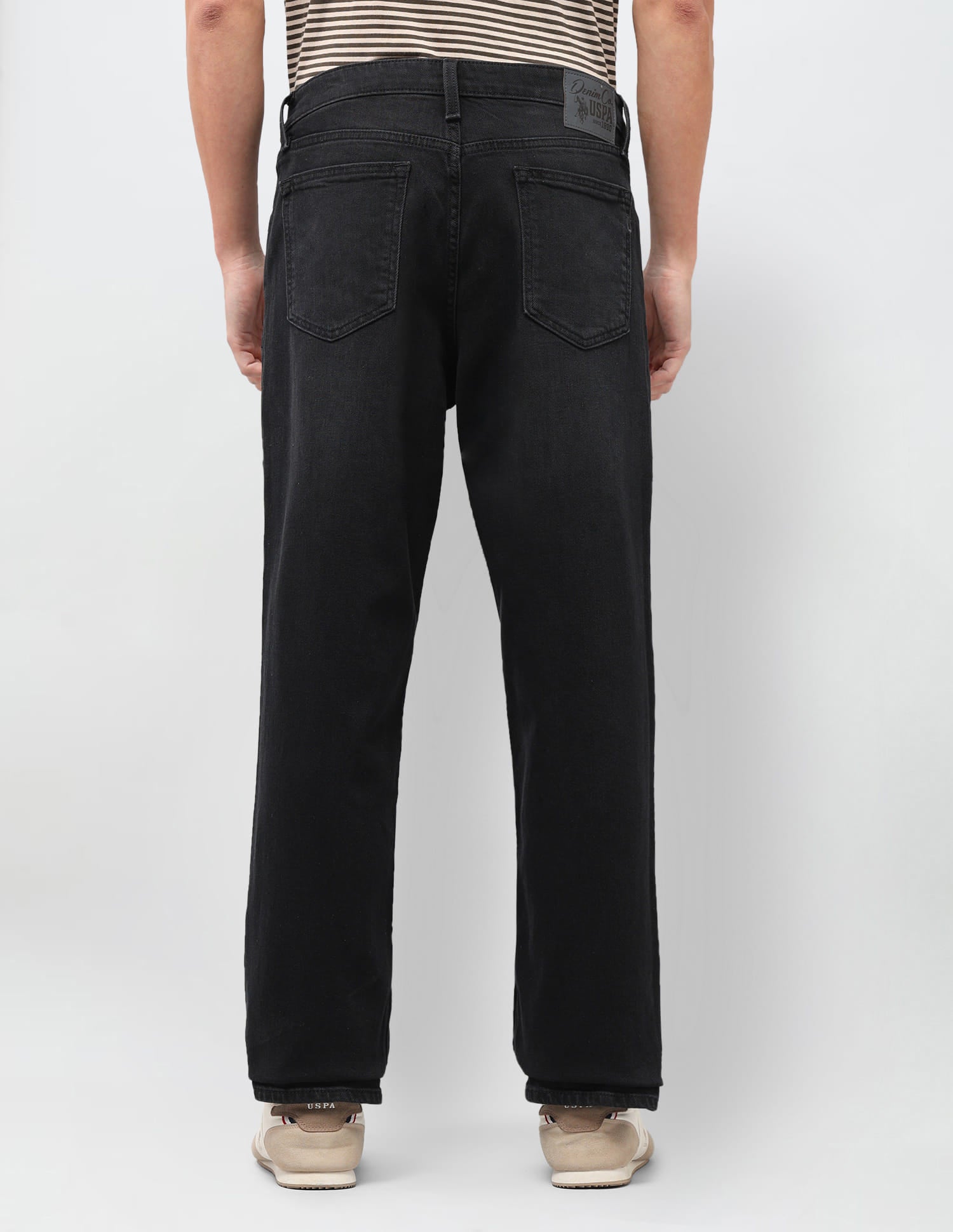 Solid Regular Fit Jeans Black - U.S. Polo Assn. India | Large