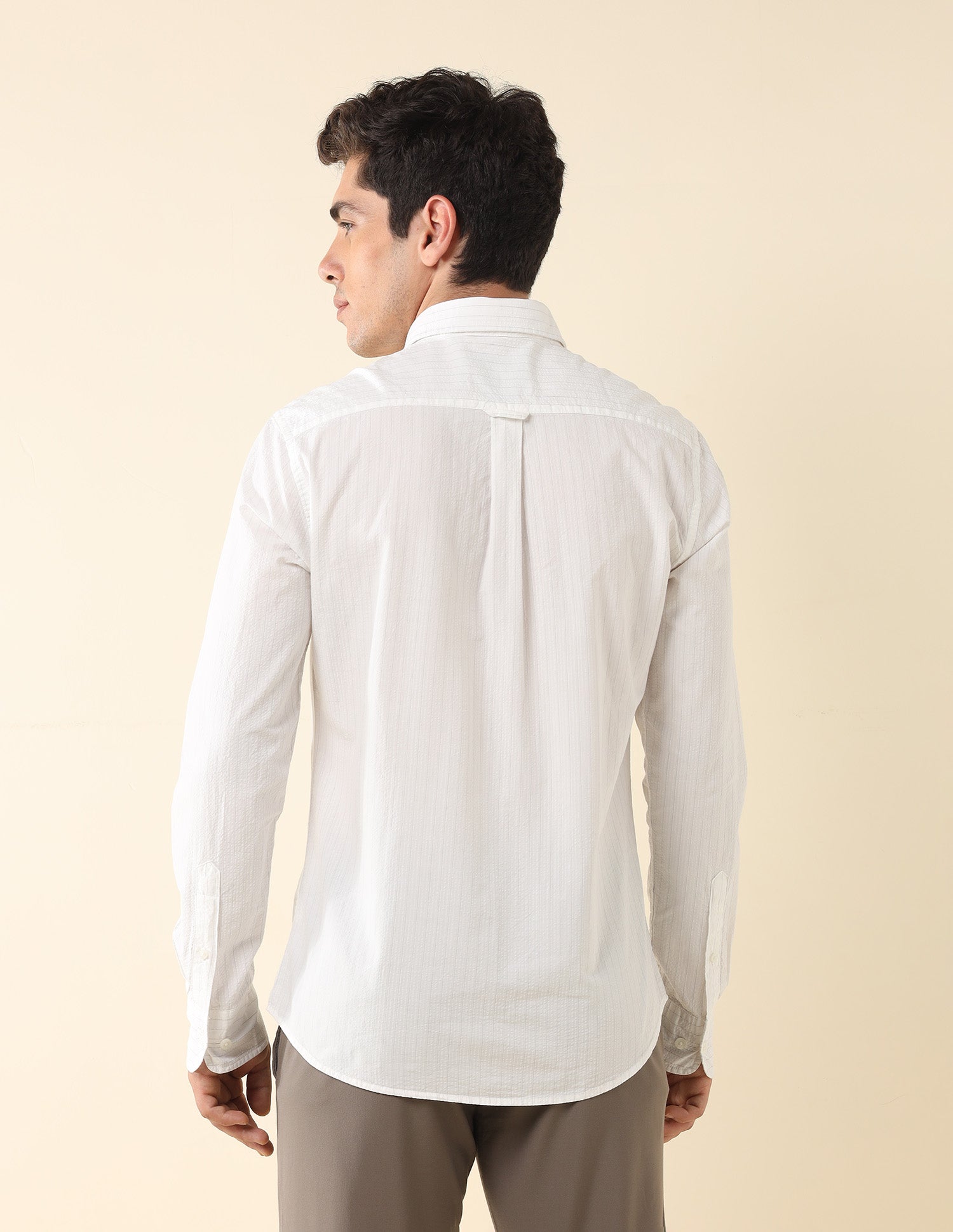 Vertical Striped Tailored Fit Shirt White - U.S. POLO ASSN. | Large