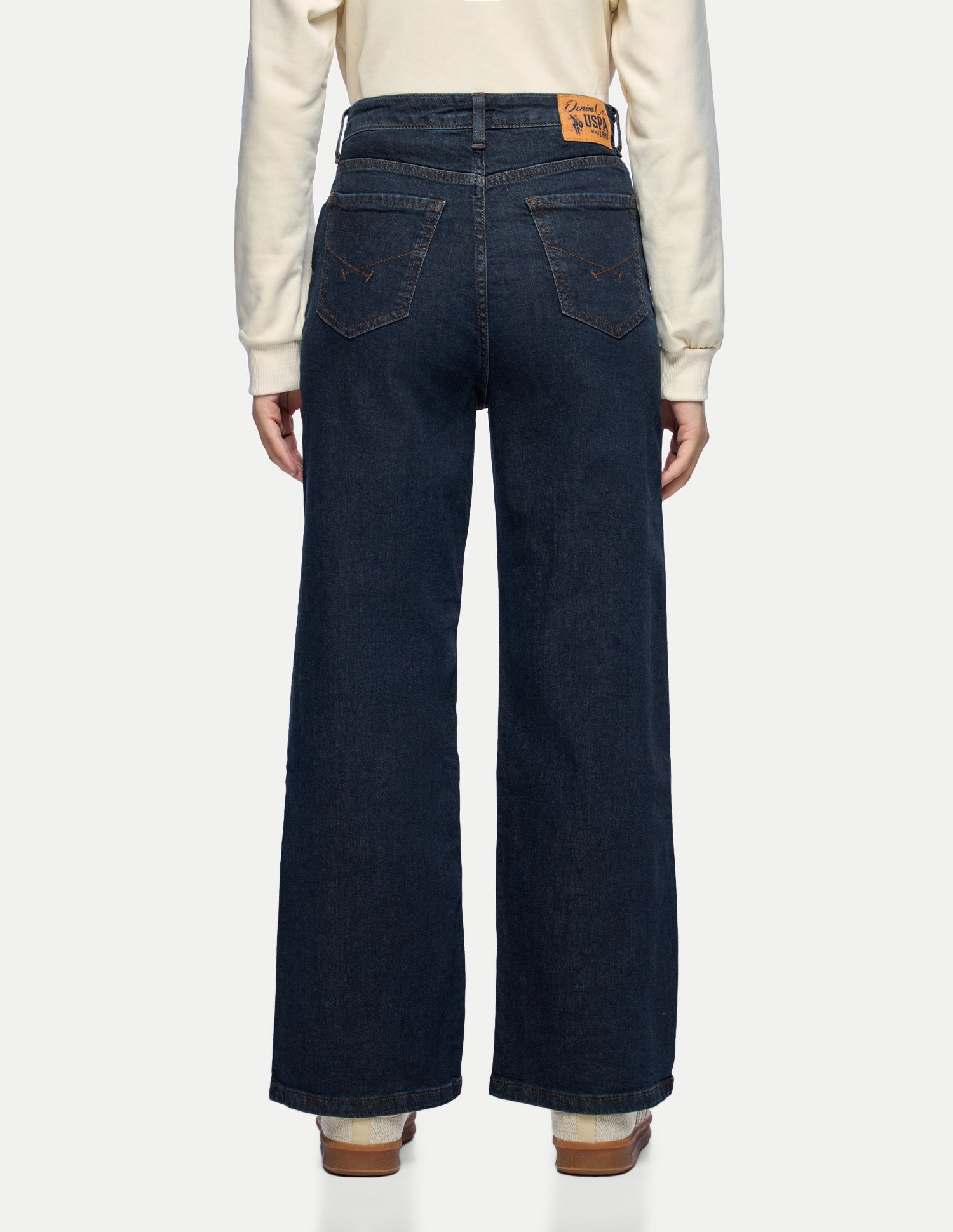 Wide Leg Fit Blue Jeans Dark Blue - U.S. Polo Assn. India | Large