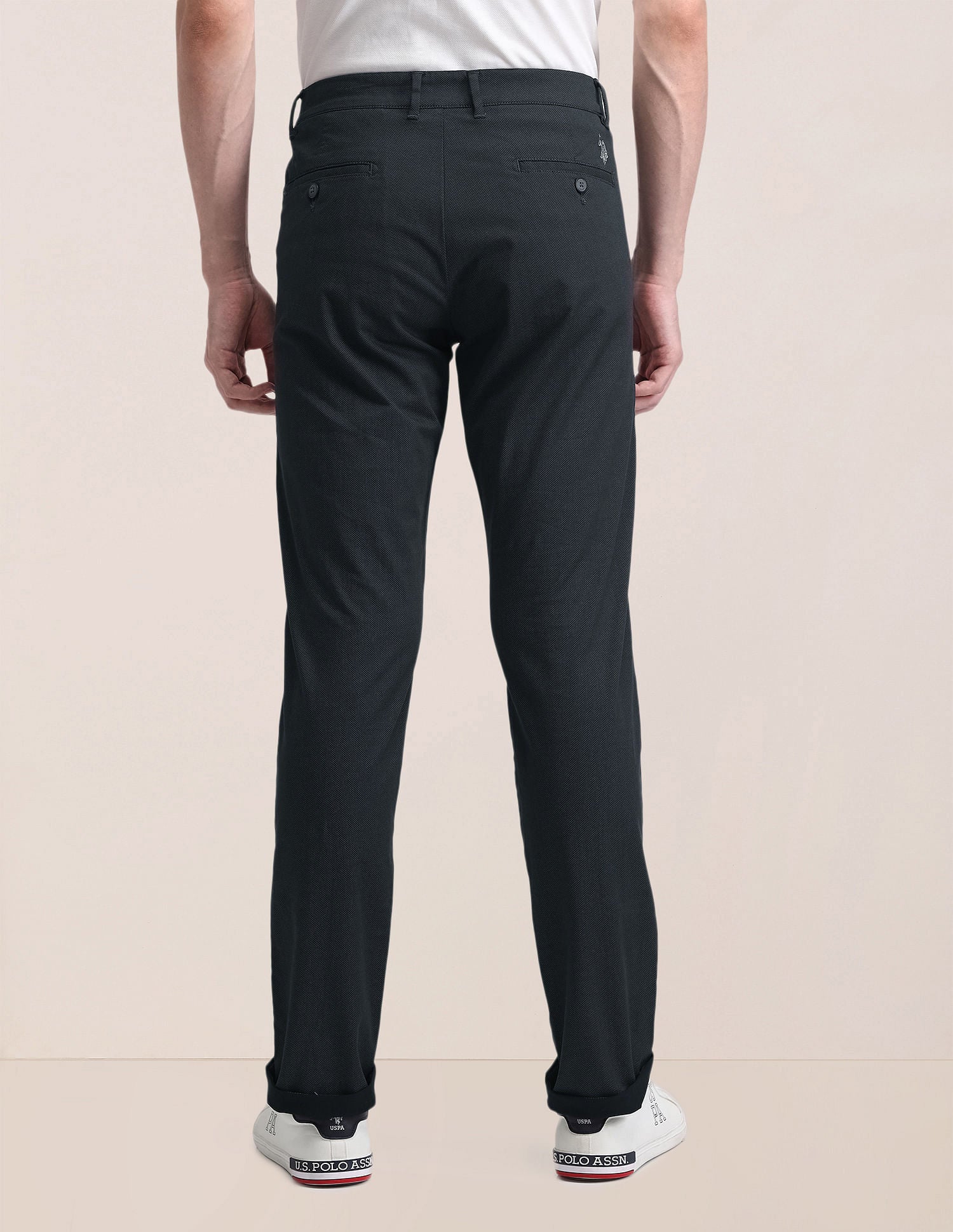 Mid Rise Slim Fit Trousers Grey - U.S. POLO ASSN. | Large