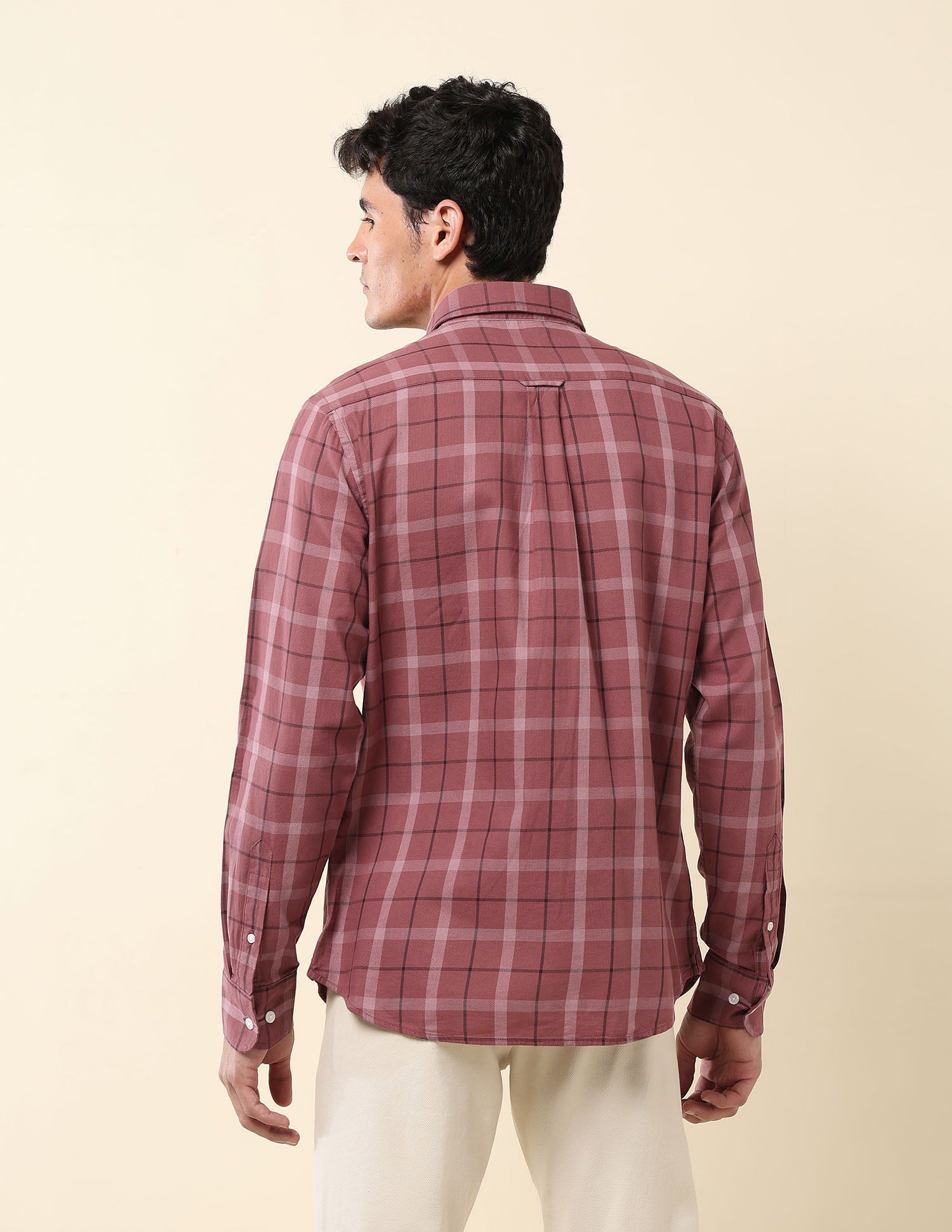 Grid Tattersall Checked Tailored Fit Shirt Pink - U.S. Polo Assn. India | Large