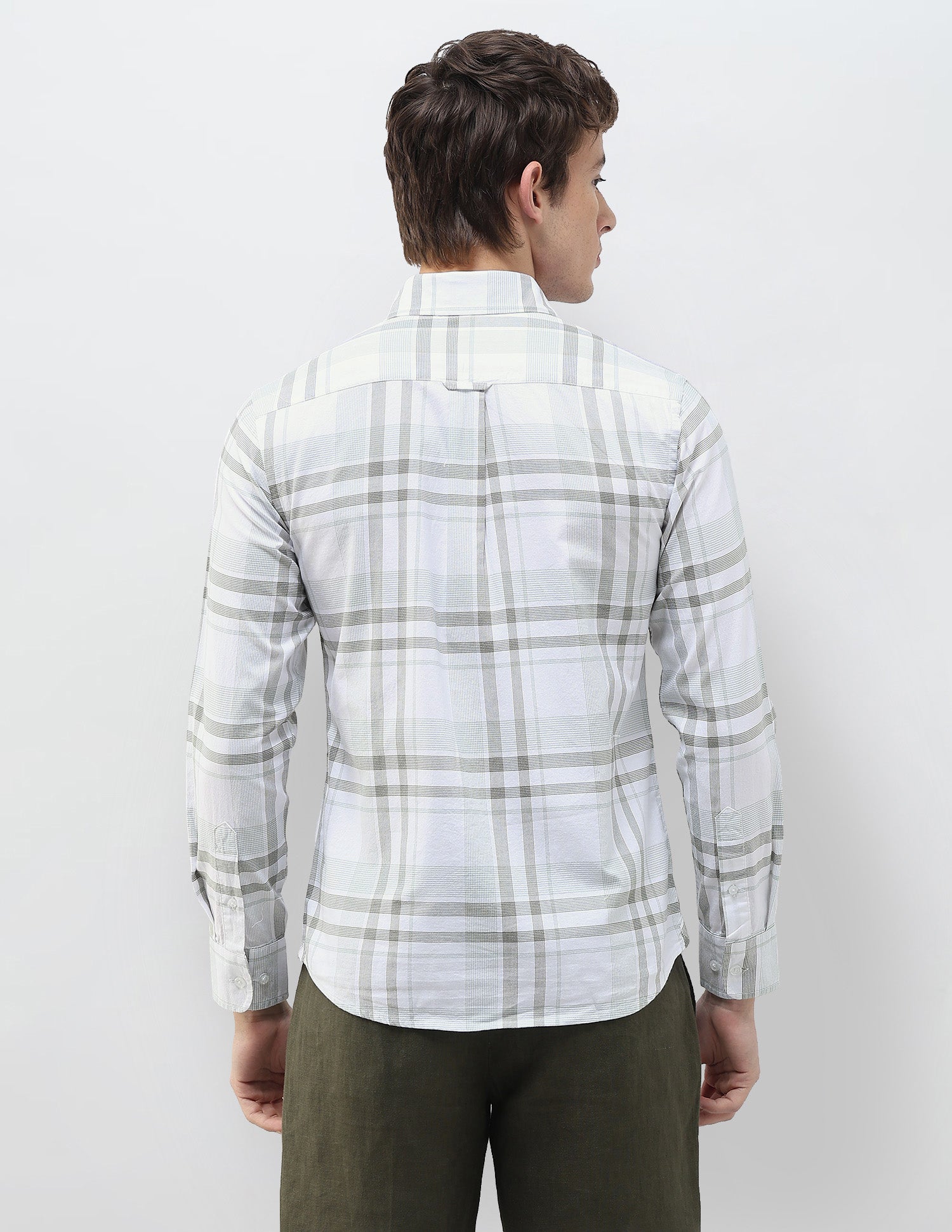 Grid Tattersall Checked Regular Fit Shirt Green - U.S. Polo Assn. India | Large