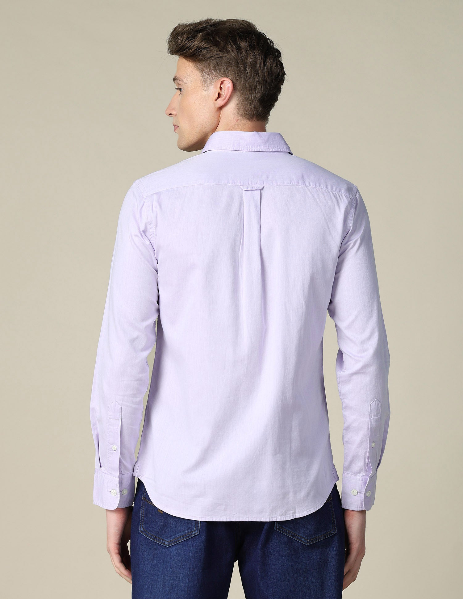 Tailored Fit Twill Shirt Lavender - U.S. POLO ASSN. | Large