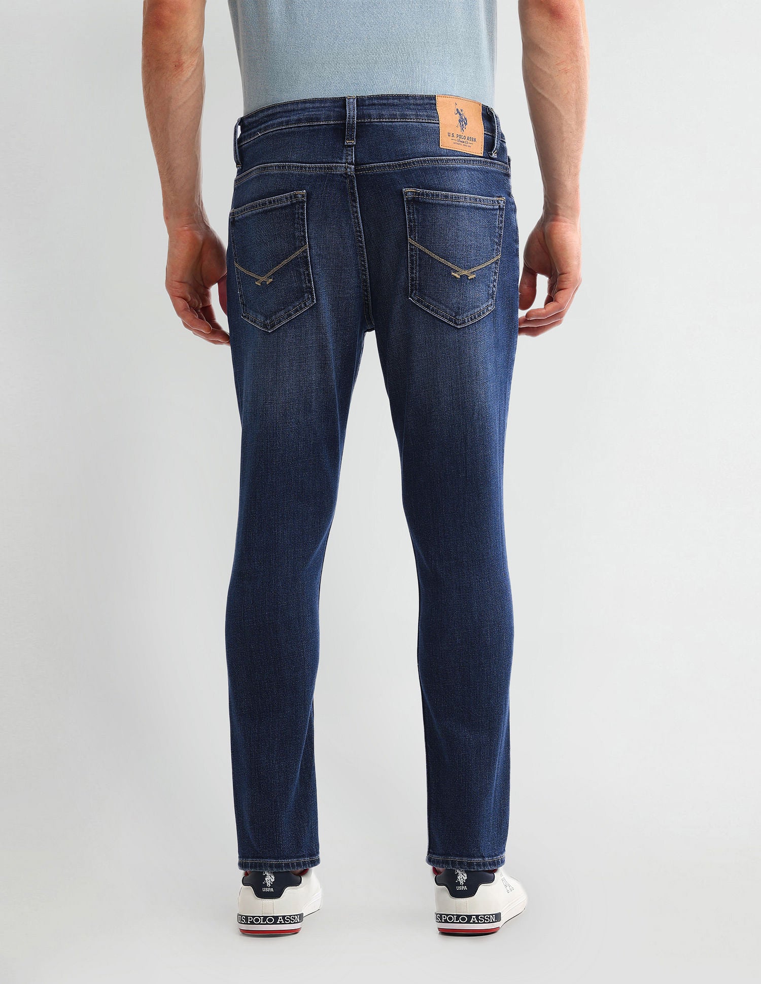 Henry Tapered Cropped Fit Blue Jeans Dark-Blue - U.S. POLO ASSN. | Large