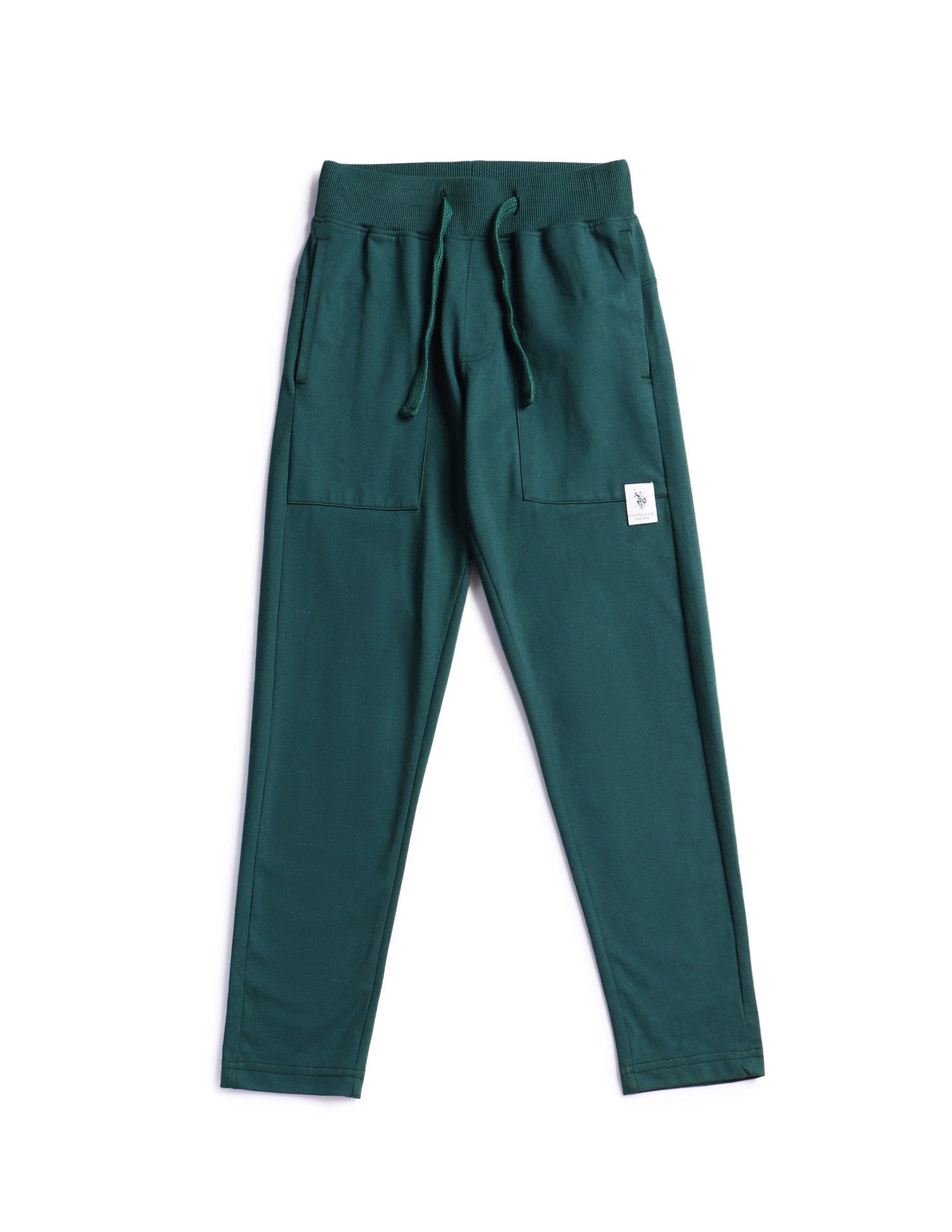 Boys Solid Regular Fit Track Pants Green - U.S. POLO ASSN. | Large