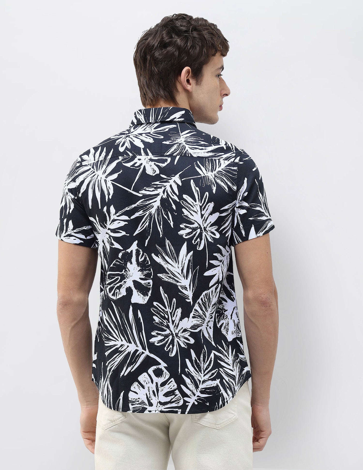 Regular Fit Tropical Printed Shirt Navy - U.S. Polo Assn. India | Large
