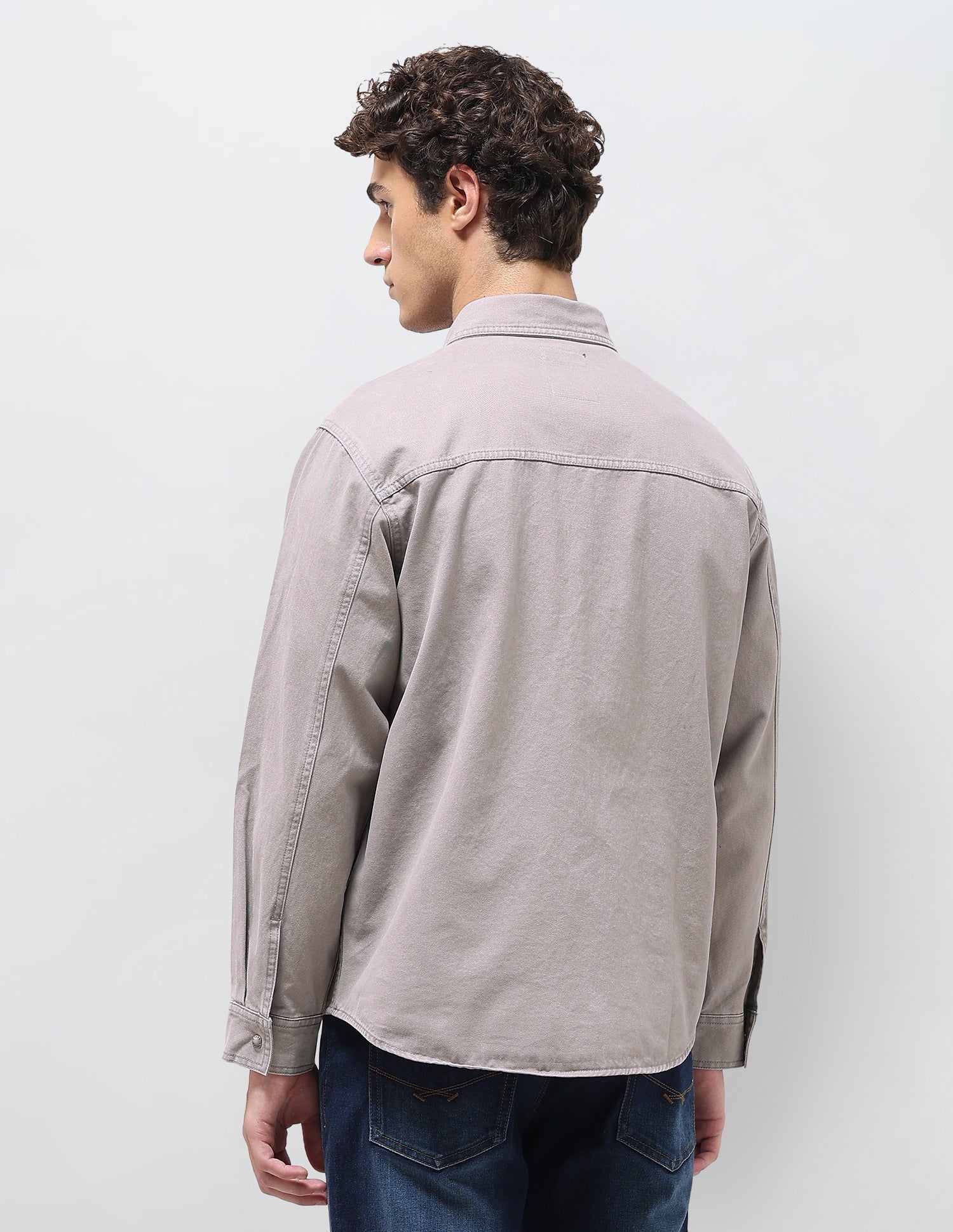 Solid Relaxed Fit Shirt Grey - U.S. Polo Assn. India | Large