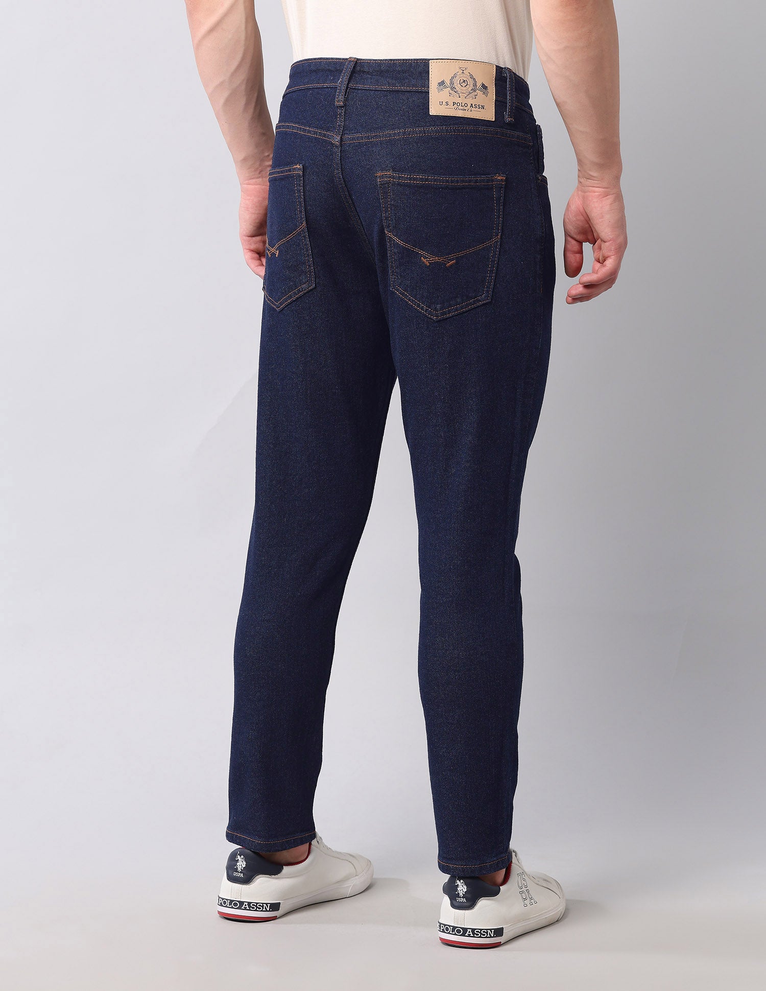 Cole Comfort Cropped Fit Blue Jeans Blue - U.S. POLO ASSN. | Large