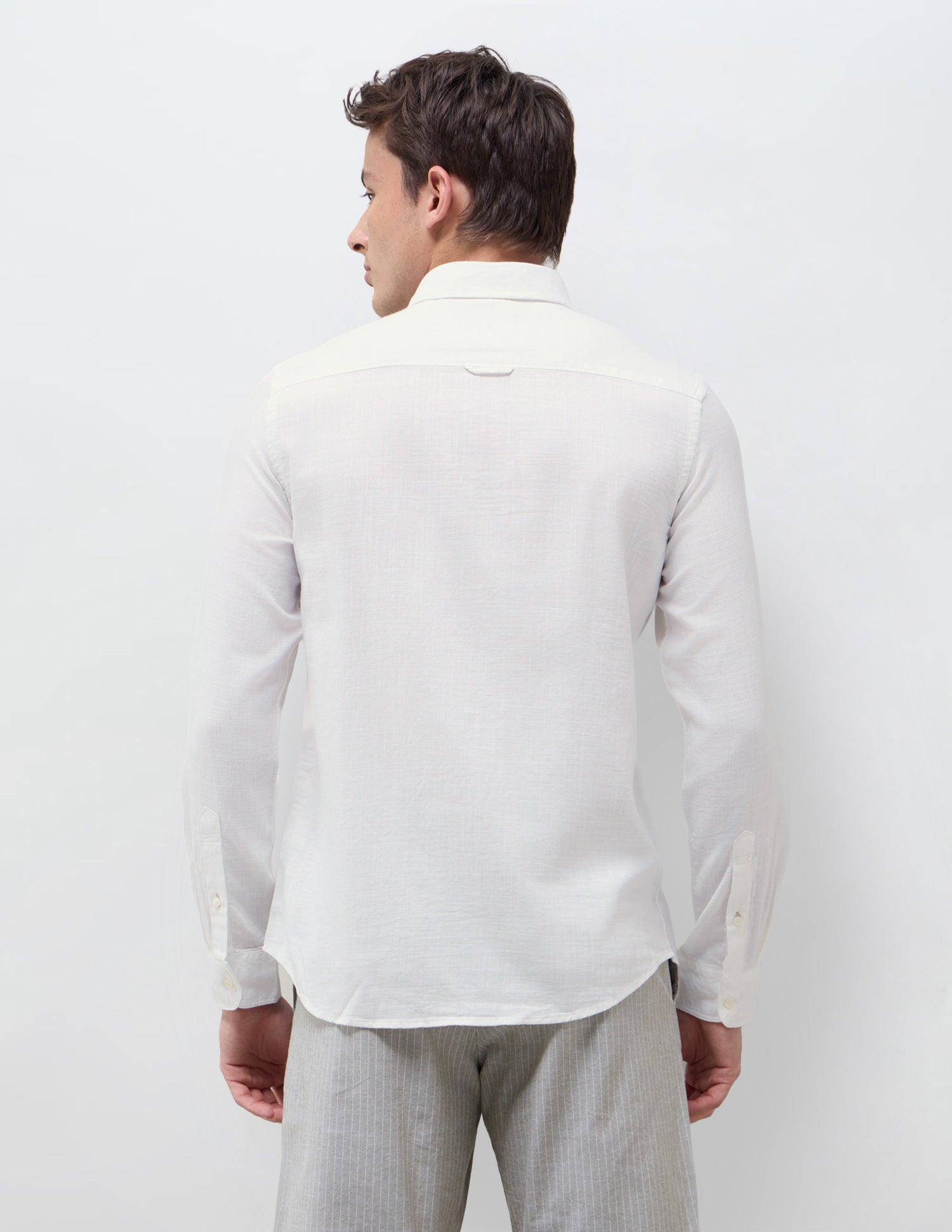 Solid Seersucker Shirt White - U.S. Polo Assn. India | Large