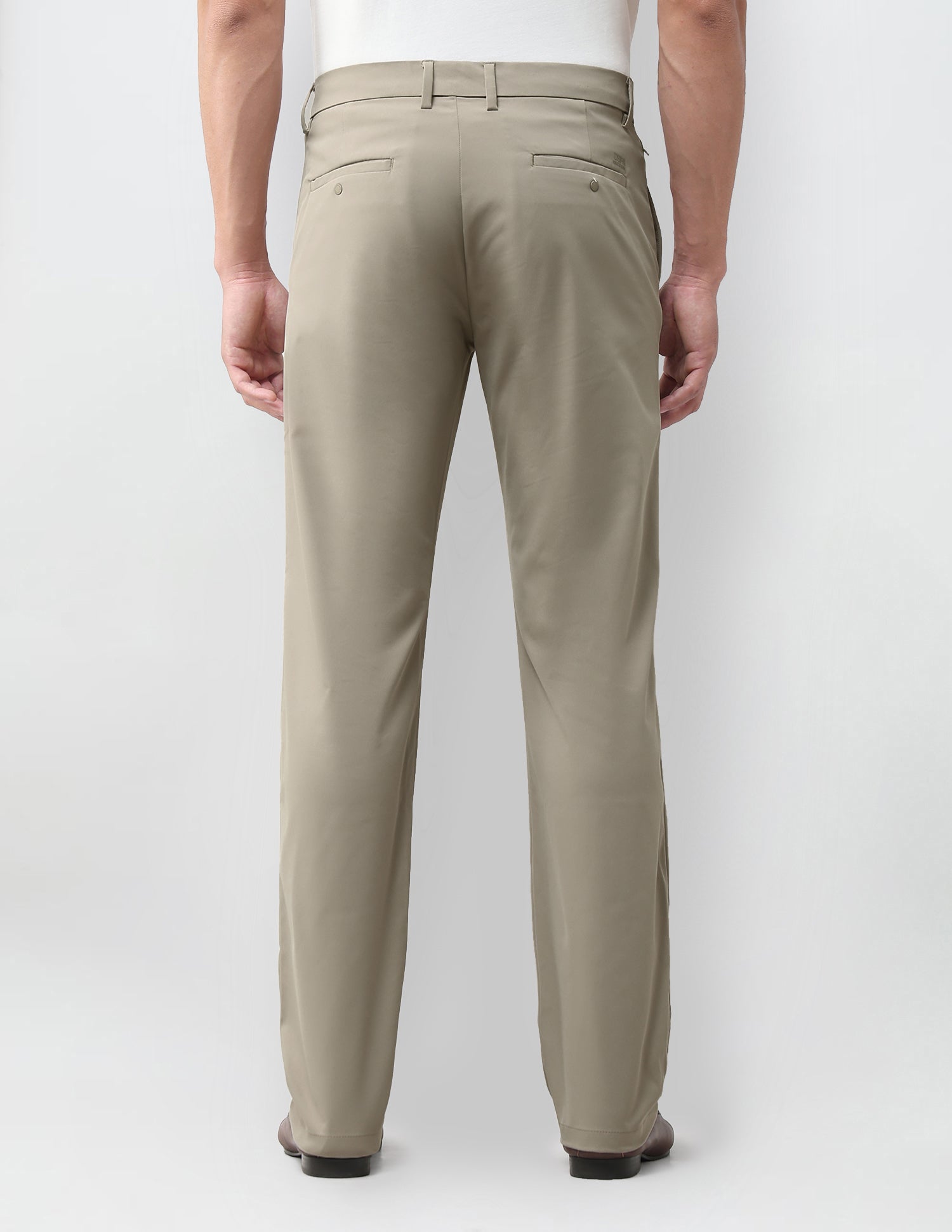 Mid Rise Riley Straight Fit Trousers Light Khaki - U.S. Polo Assn. India | Large
