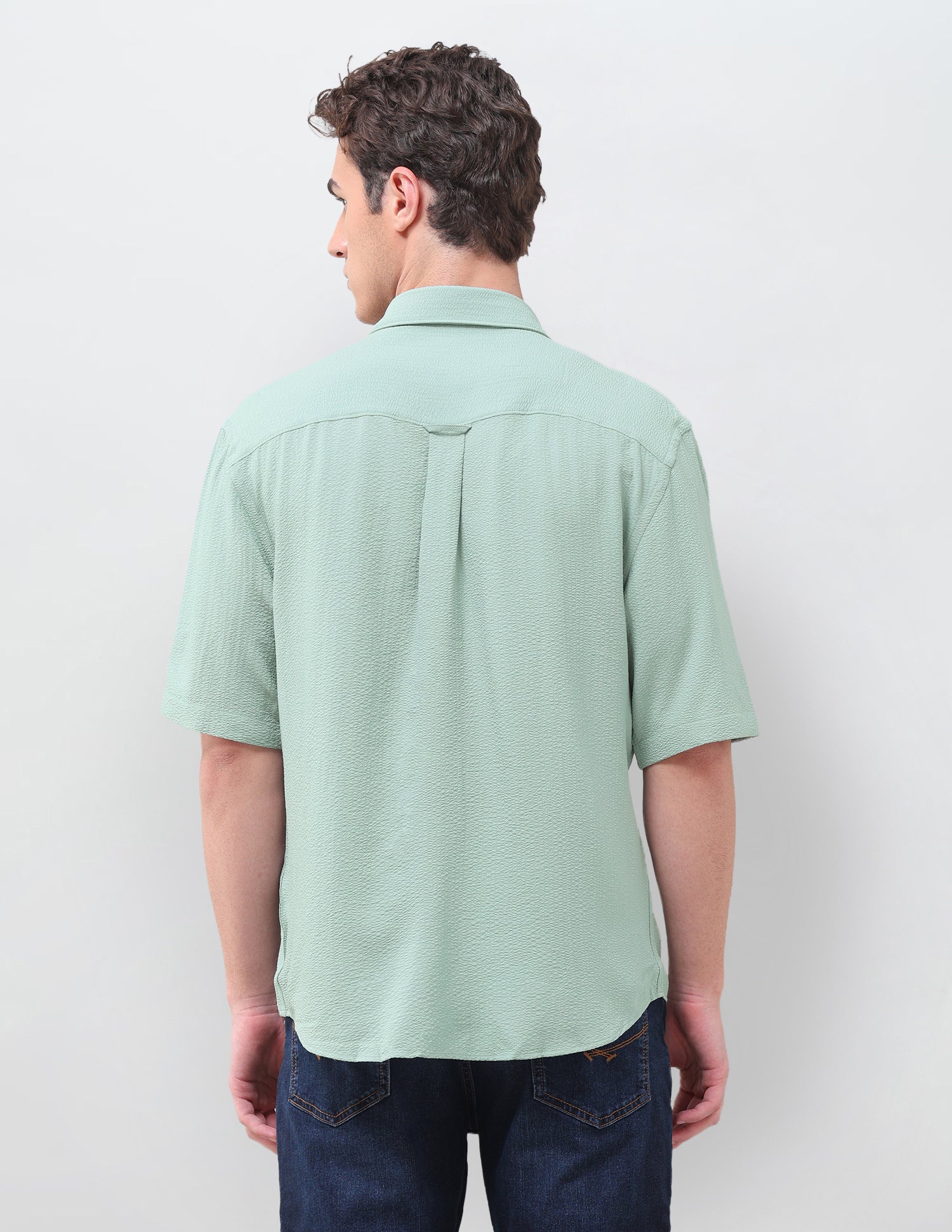 Solid Regular Fit Shirt Green - U.S. Polo Assn. India | Large