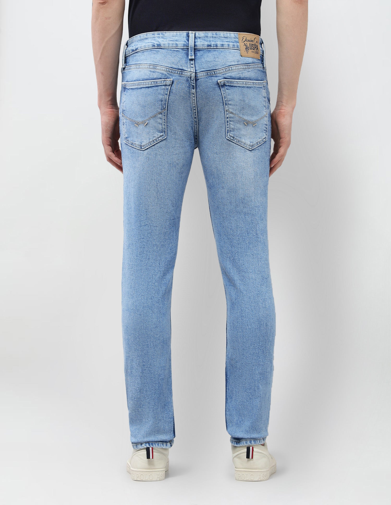 Regallo Skinny Fit Blue Jeans Light Blue - U.S. Polo Assn. India | Large