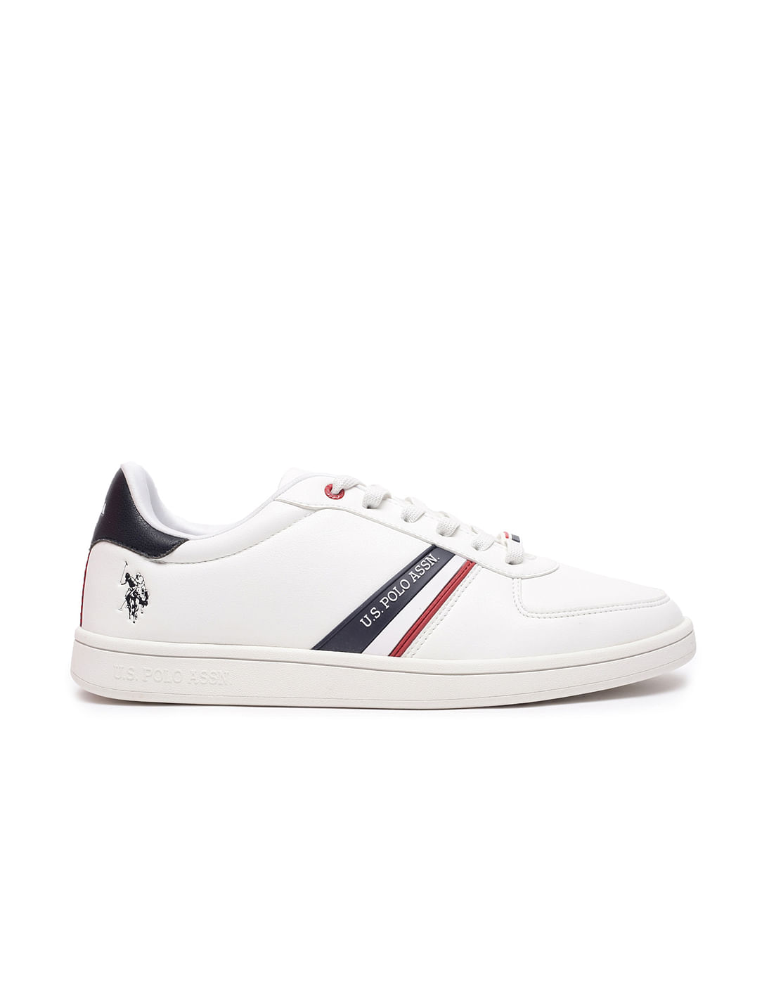 Men Brand Stripe Alco Sneakers White - U.S. POLO ASSN. | Large