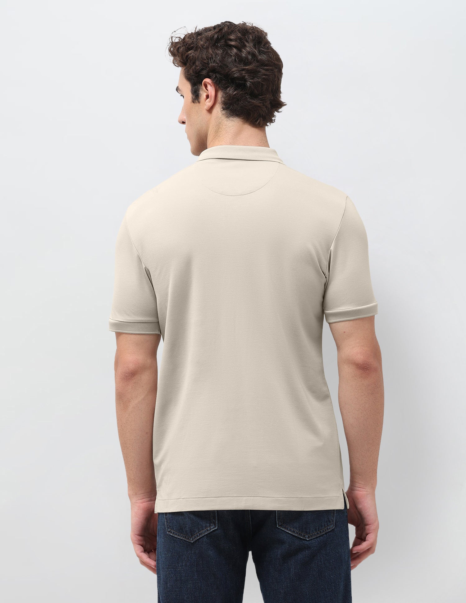 Brand Embroidered Polo Shirt Beige - U.S. Polo Assn. India | Large