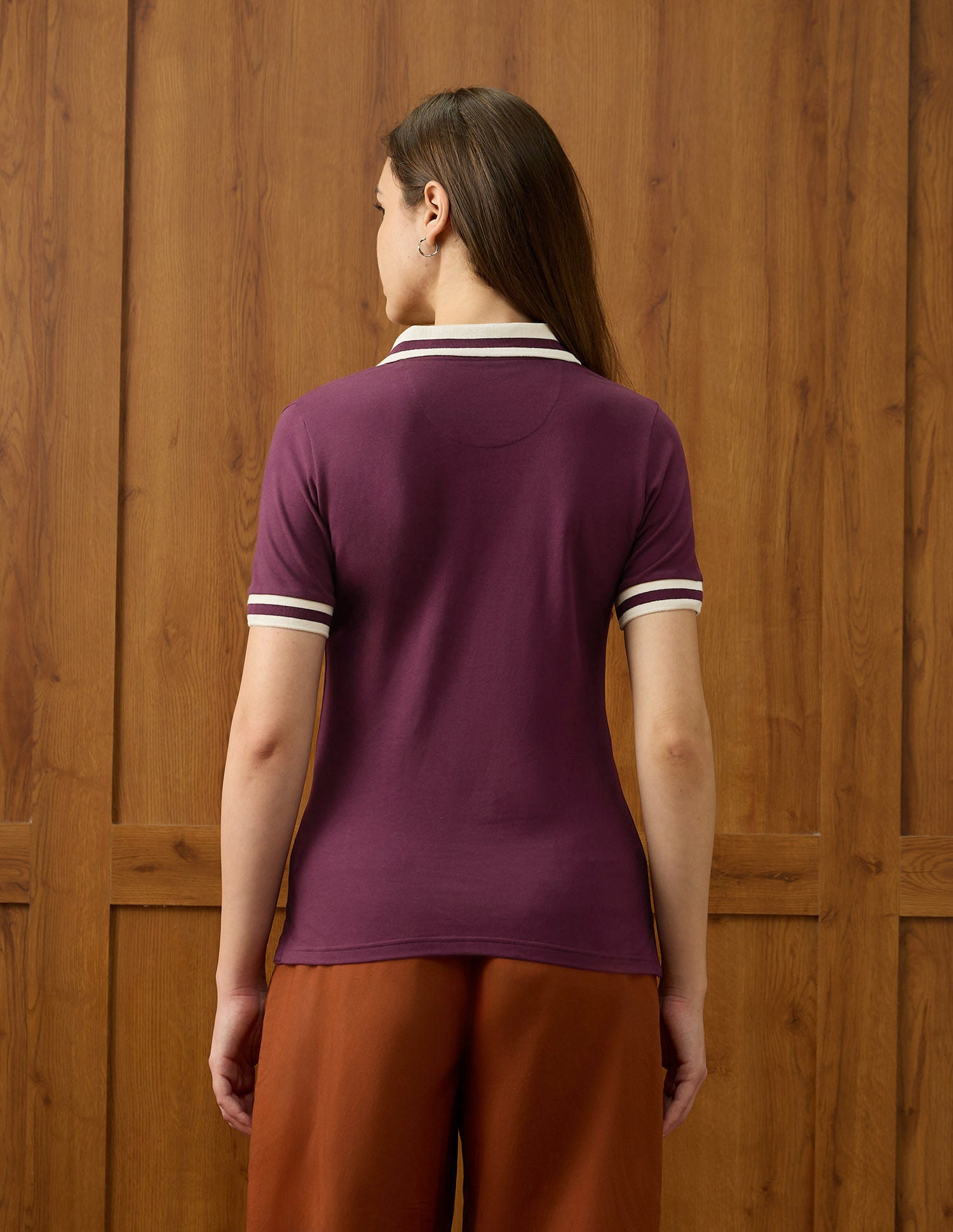 Regular Fit Solid Polo Shirt Fig - U.S. Polo Assn. India | Large