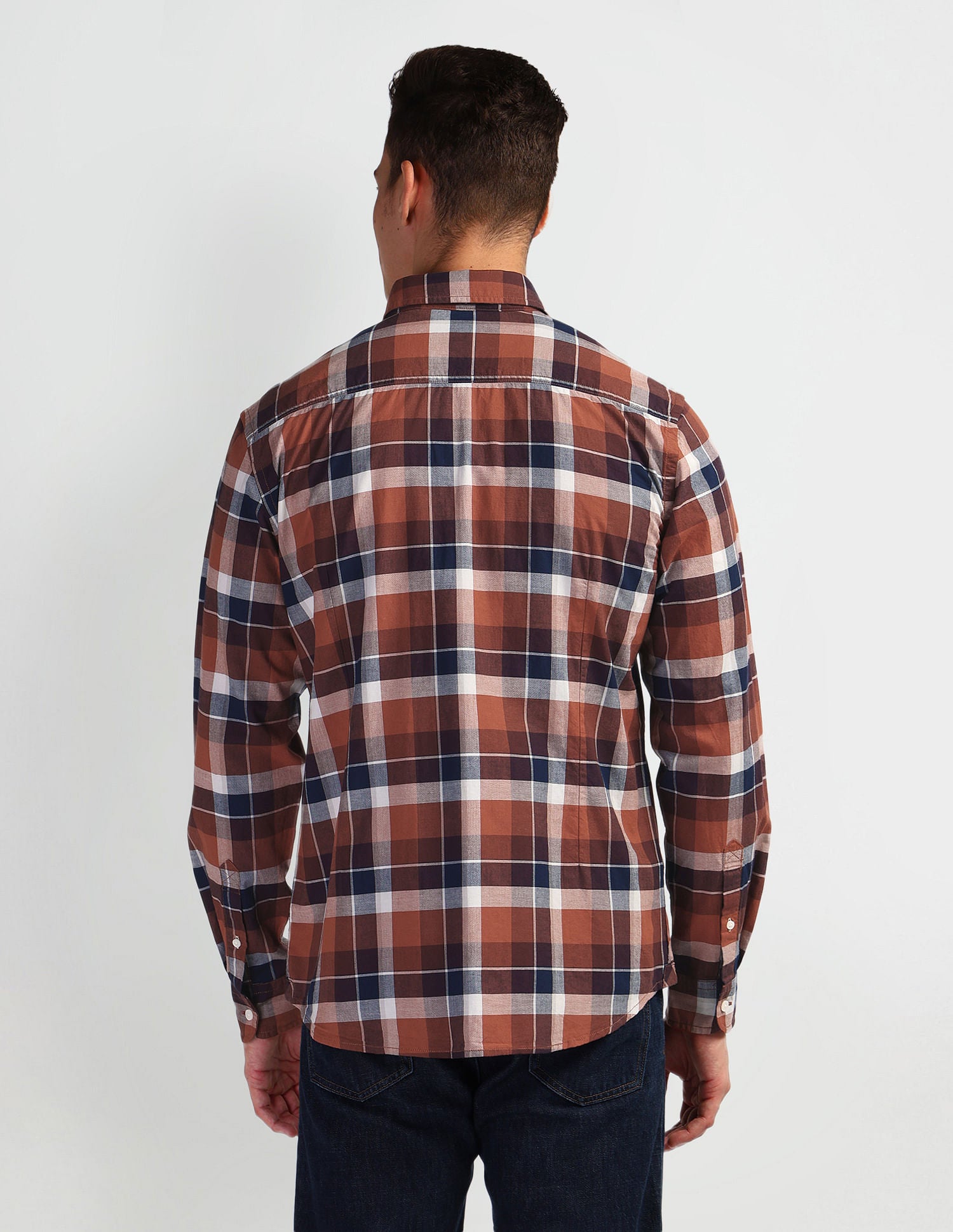 Tartan Check Slim Shirt Rust - U.S. Polo Assn. India | Large