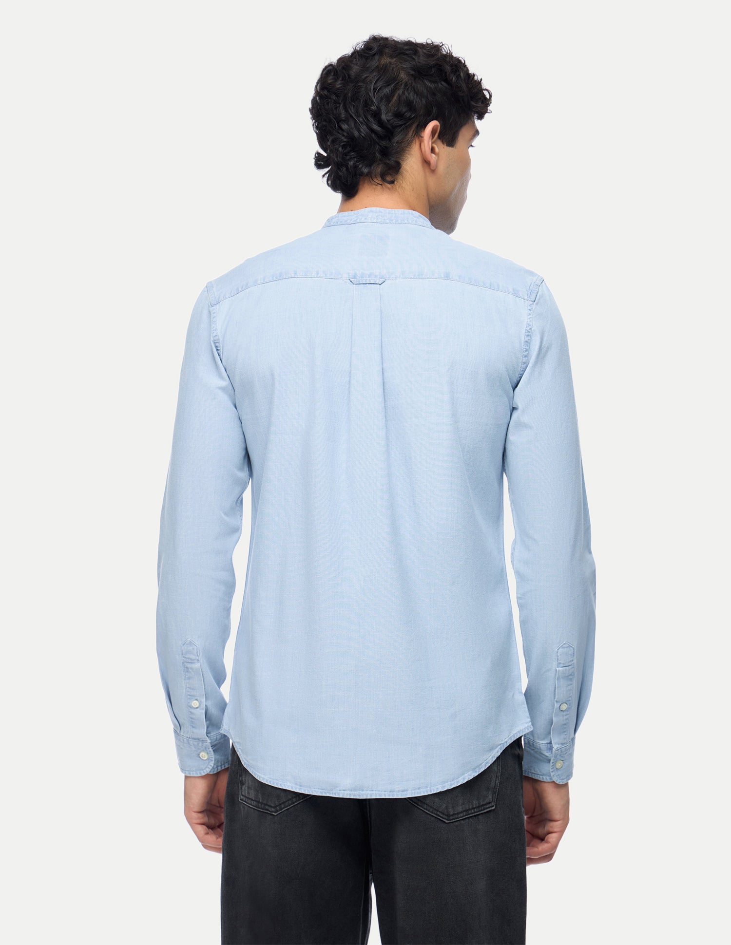 Solid Regular Fit Shirt Light Indigo - U.S. Polo Assn. India | Large