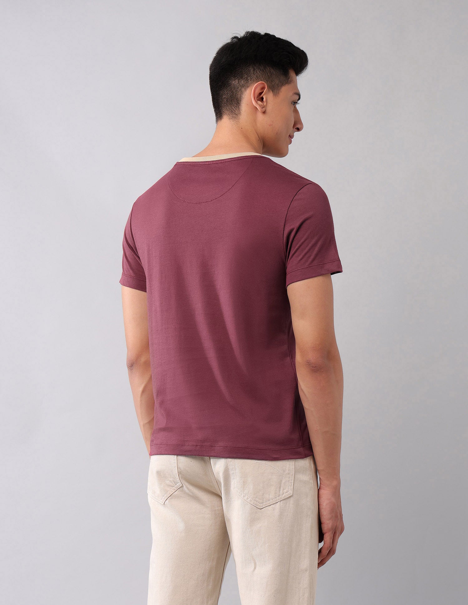 Muscle Fit Brand Printed T-Shirt Maroon - U.S. Polo Assn. India | Large
