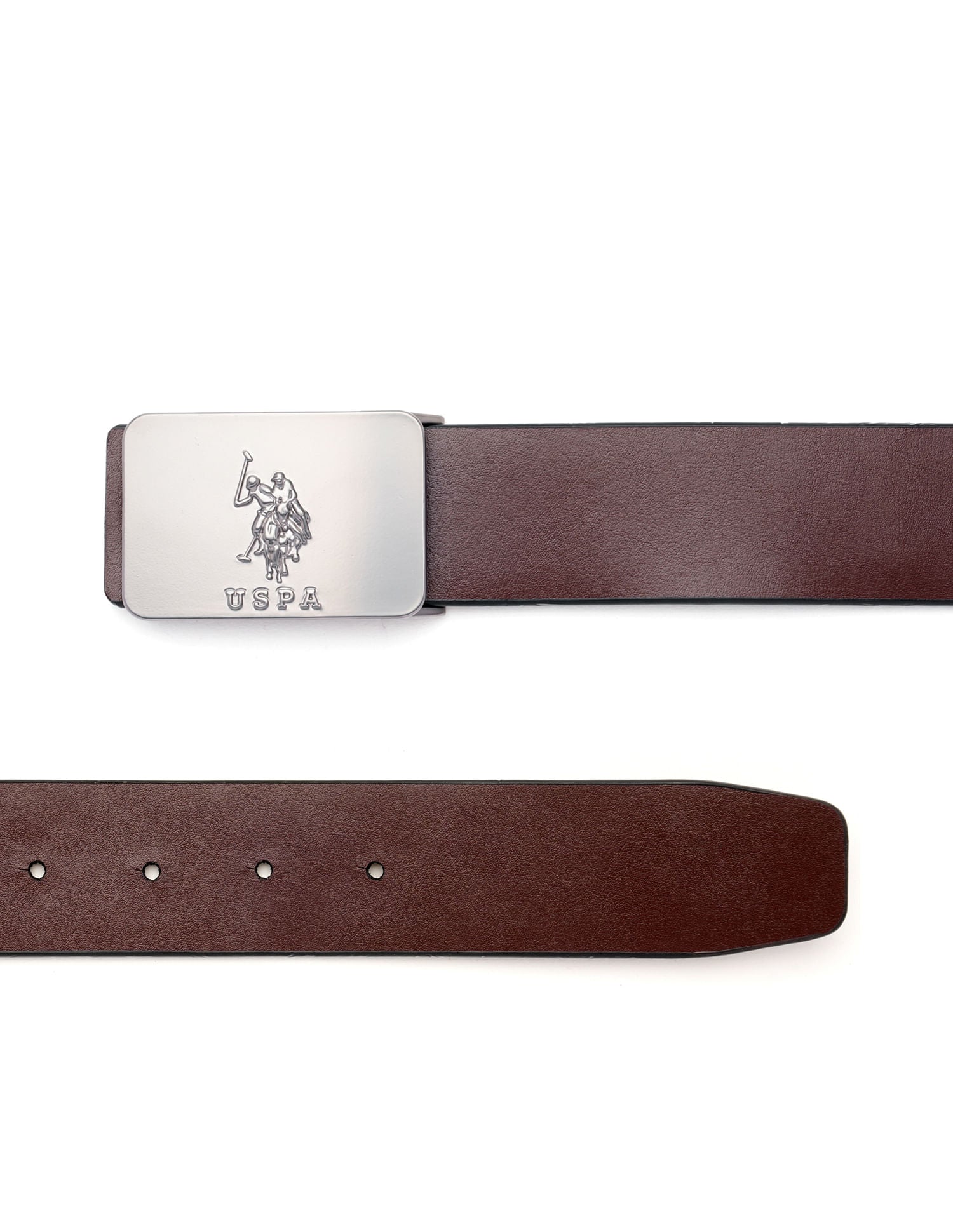 Leather Reversible Dexon Belt Black and Brown - U.S. POLO ASSN. | Large