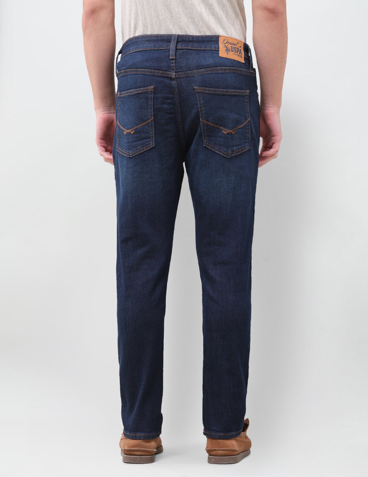 Cole Comfort Cropped Fit Blue Jeans Dark Indigo - U.S. Polo Assn. India | Large