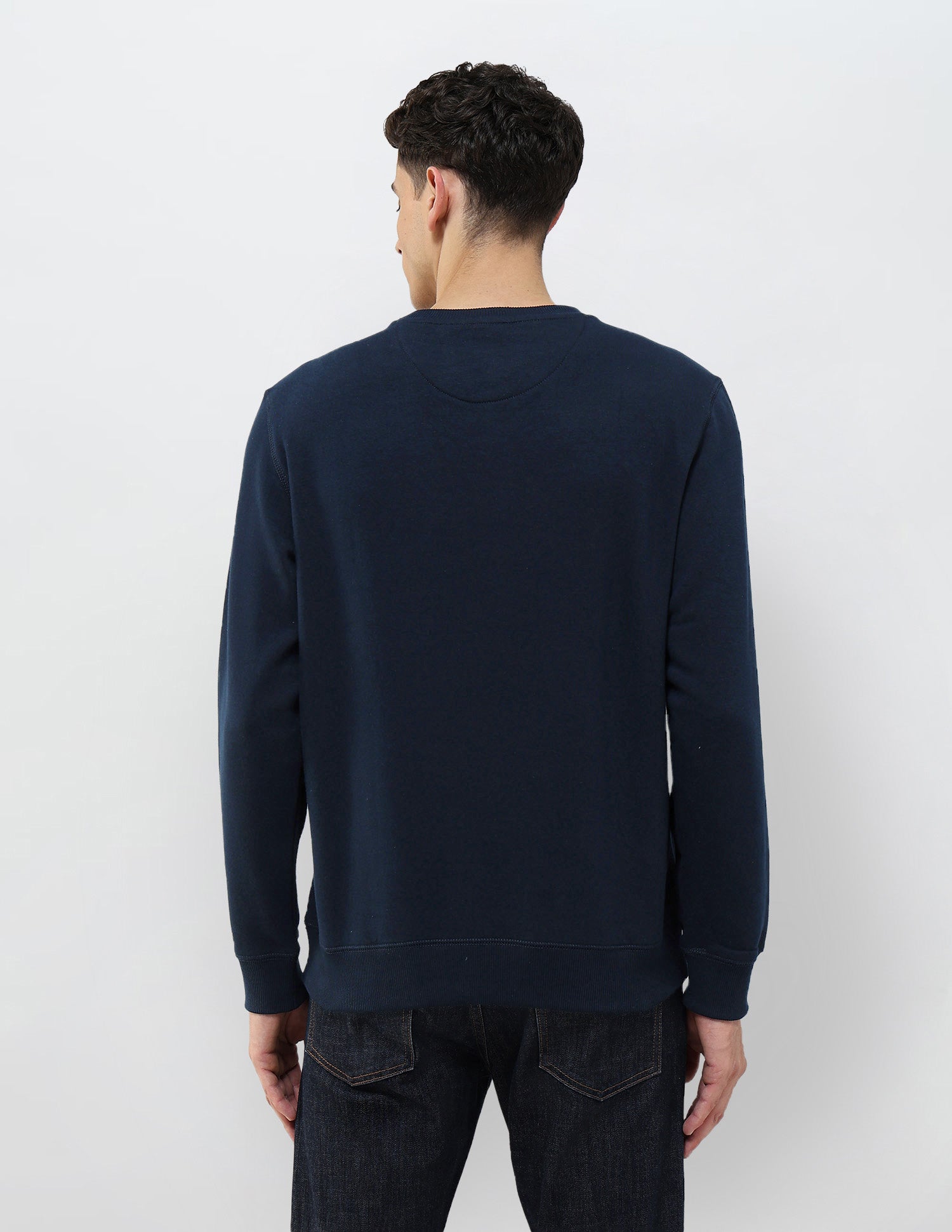 Brand Printed Regular Fit Sweatshirt Navy - U.S. POLO ASSN. | Large