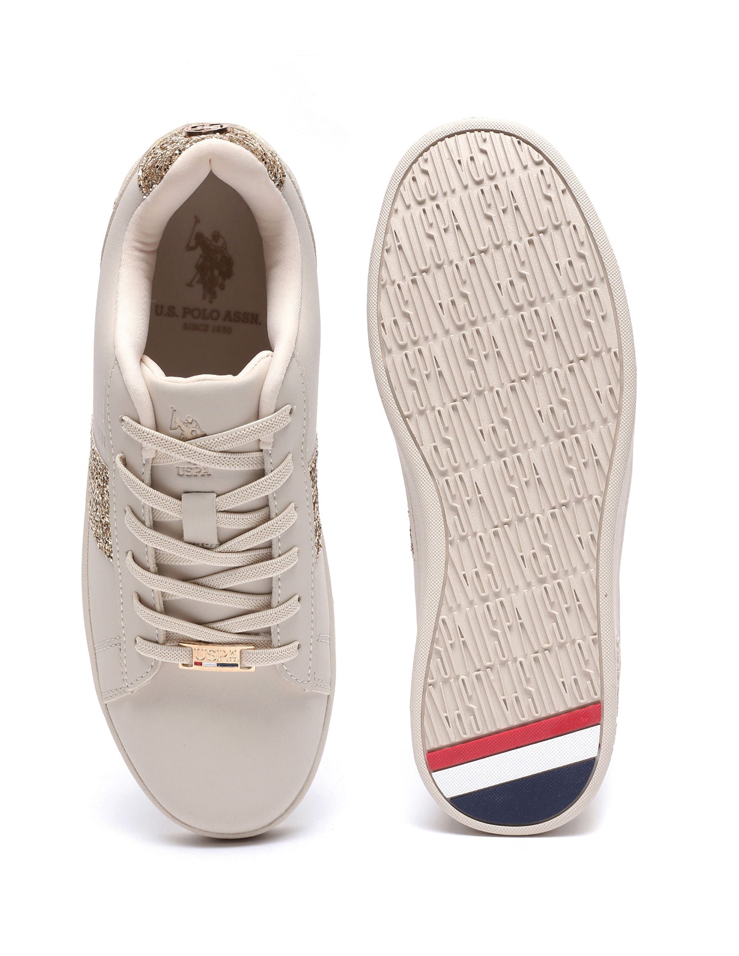 Women Glitter Kate 2.0 Sneakers Nude - U.S. POLO ASSN. | Large