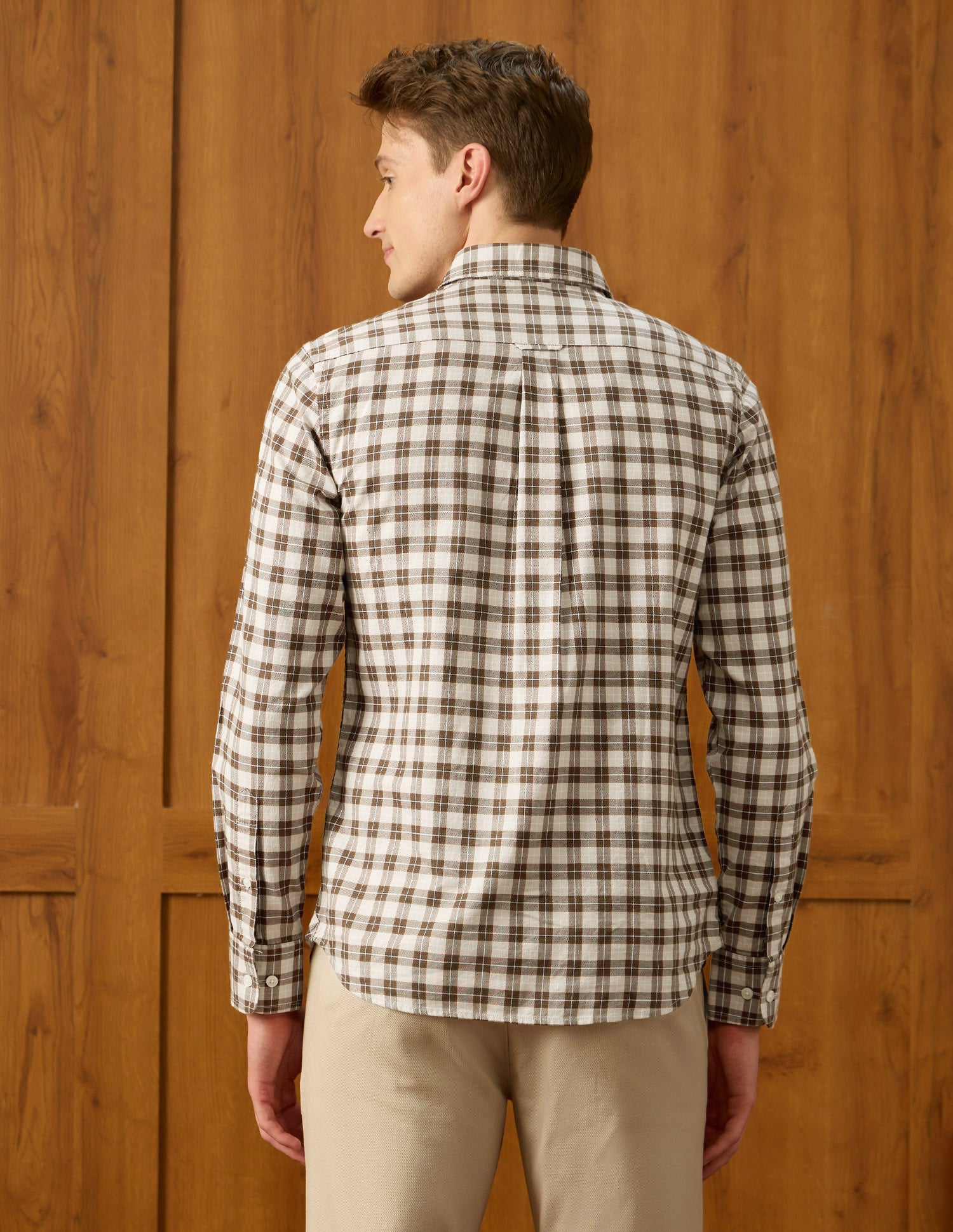 Equestrian Sports @ Elevnado Plaid Checked Shirt Khaki - U.S. Polo Assn. India | Large