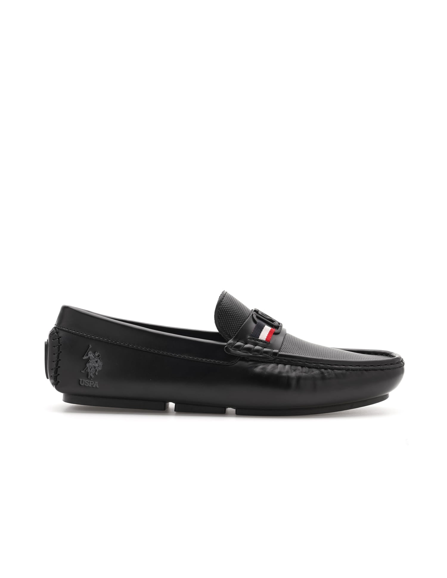 Men Anton Textured Loafer Black - U.S. Polo Assn. India | Large