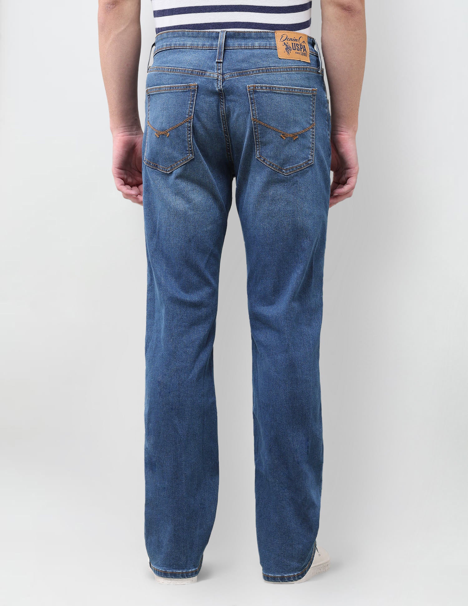 Solid Bootcut Fit Jeans Blue - U.S. Polo Assn. India | Large