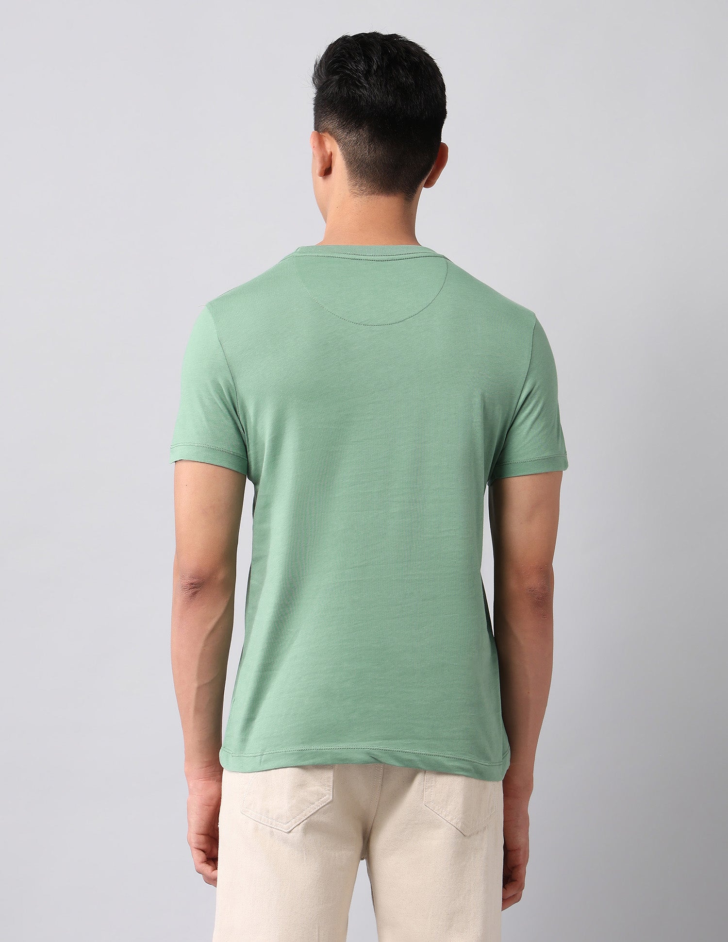 Muscle Fit Brand Printed T-Shirt Light Green - U.S. Polo Assn. India | Large