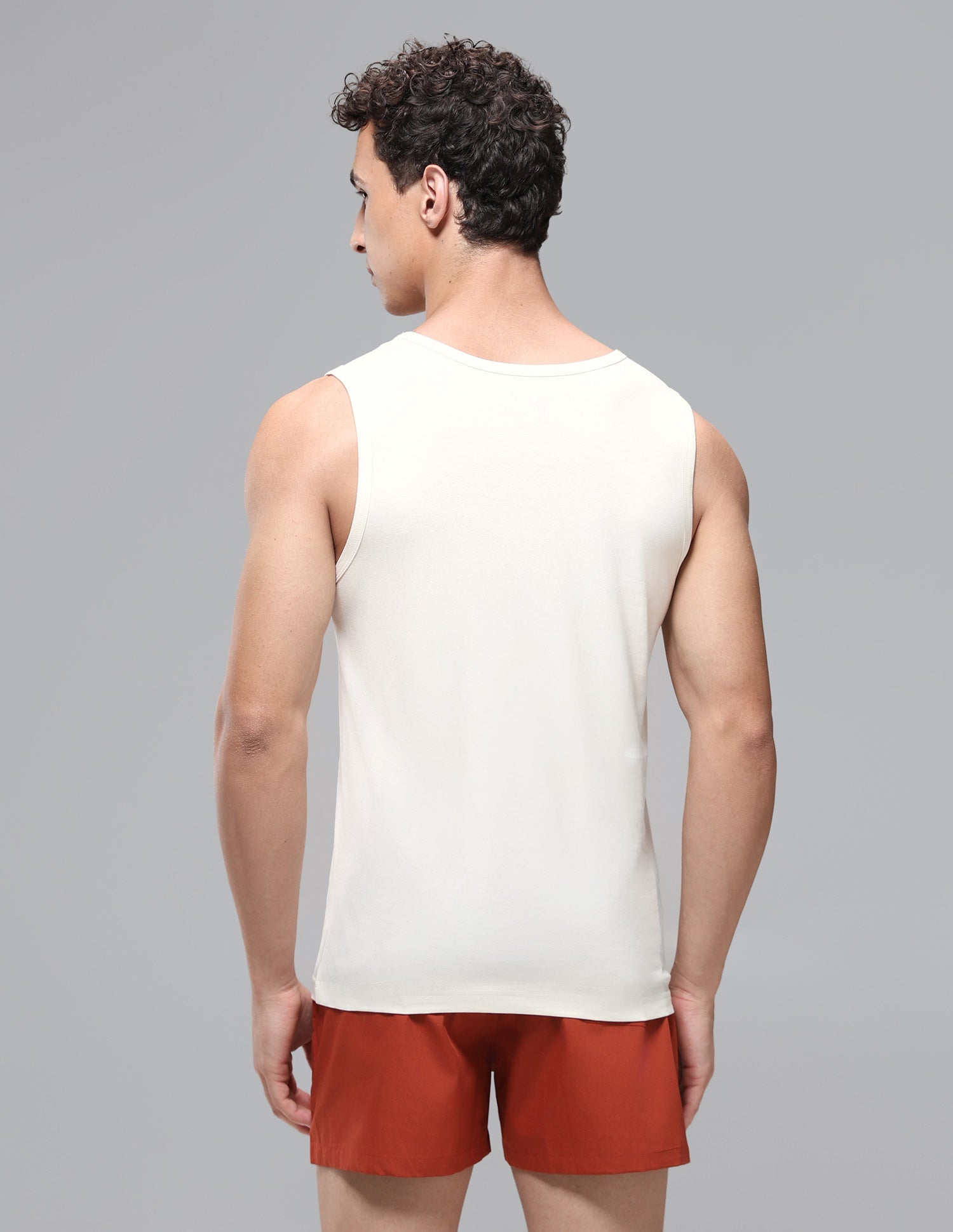 Anti Microbial Pure Cotton OEV08 Vest - Pack Of 2 Rust/Ivory - U.S. Polo Assn. India | Large