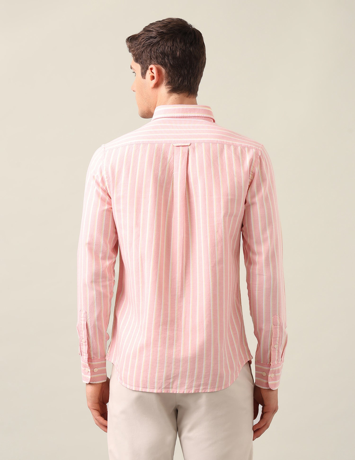 Vertical Striped Oxford Shirt Pink - U.S. Polo Assn. India | Large
