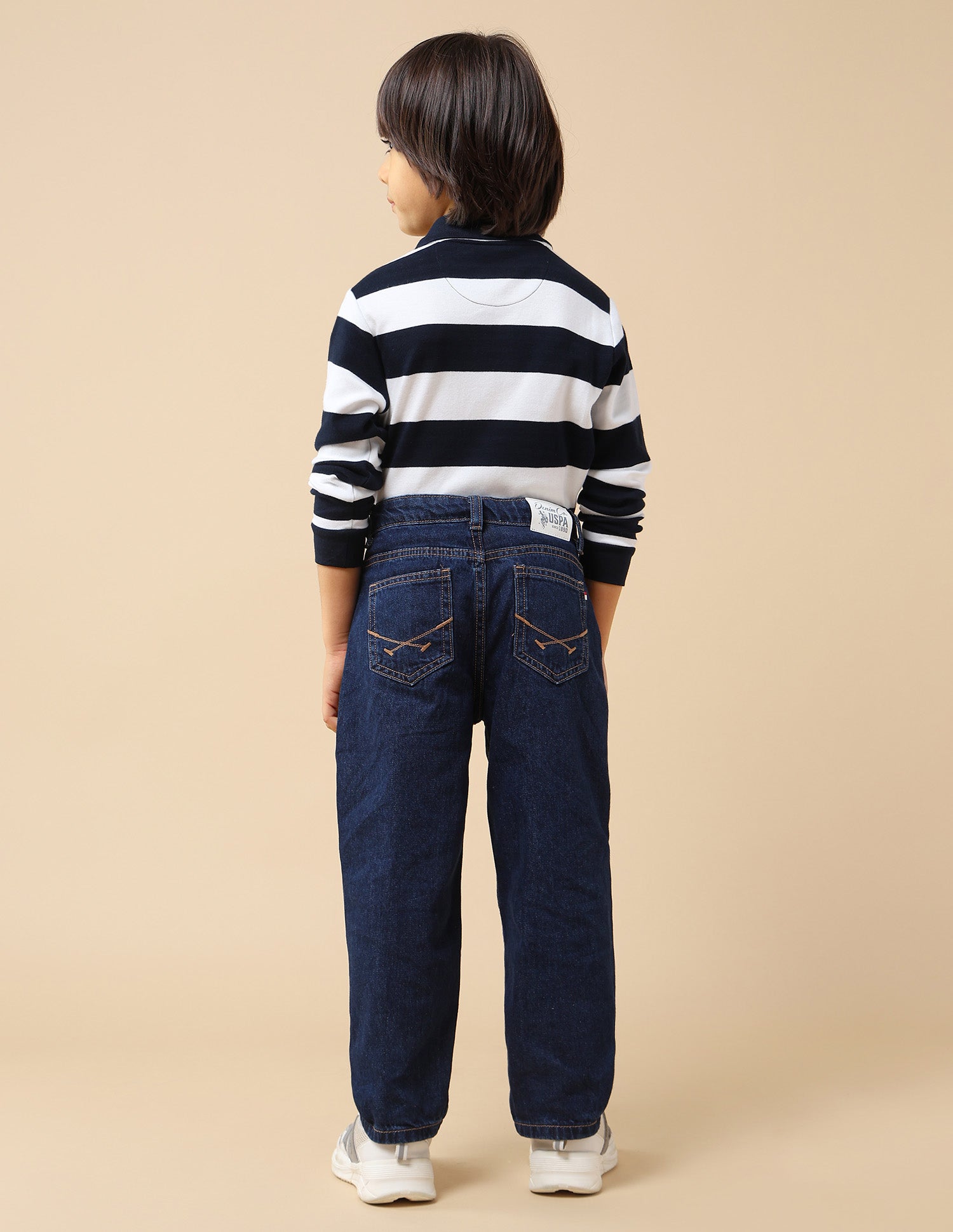 Boys Relaxed Fit Mid Rise Jeans Blue - U.S. POLO ASSN. | Large