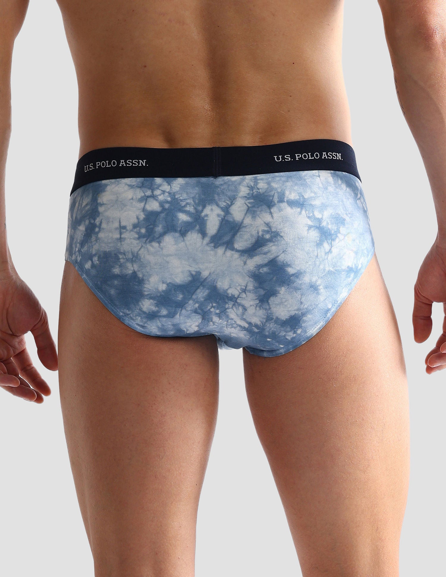 Cotton Stretch Tie Dye OEB03 Briefs - Pack Of 1 Blue - U.S. POLO ASSN. | Large