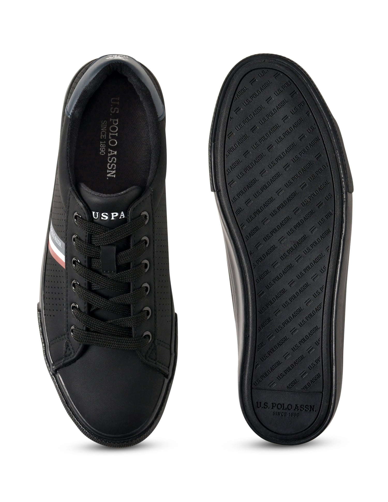 Men Capron 5.0 Solid Sneakers Black - U.S. Polo Assn. India | Large