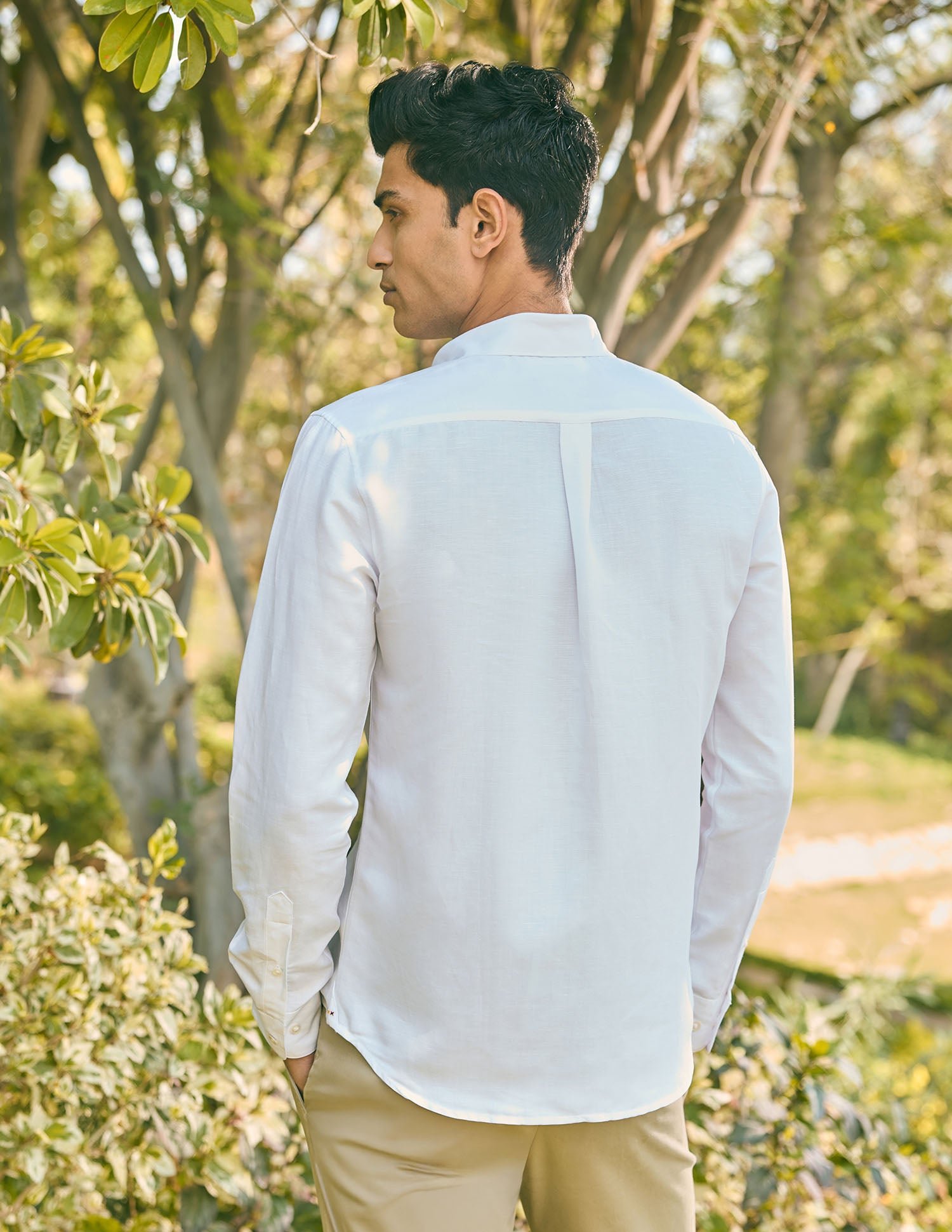 Pacho X Tailored Fit Solid Shirt White - U.S. POLO ASSN. | Large