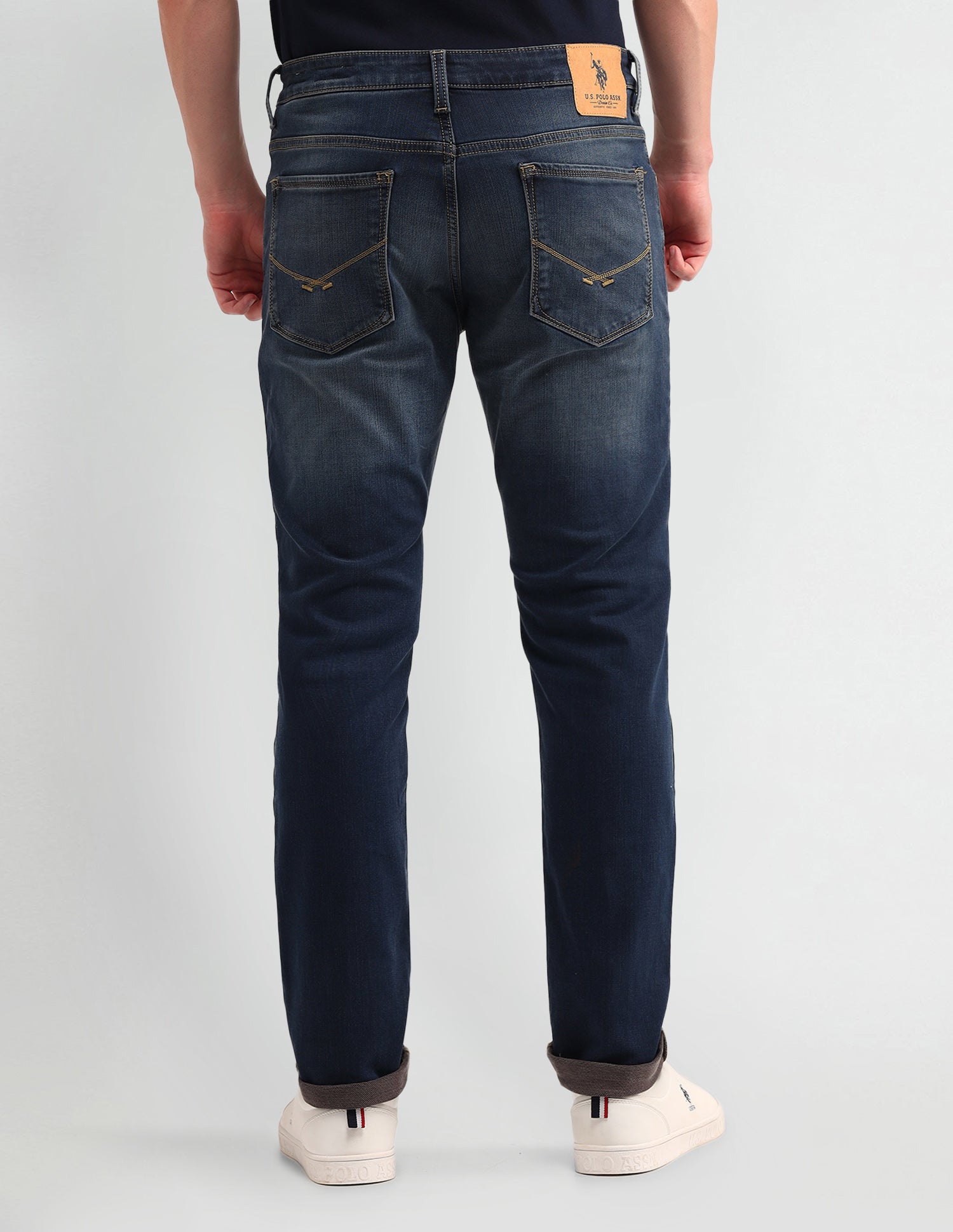 Brandon Slim Tapered Fit Mid Rise Jeans Blue - U.S. POLO ASSN. | Large