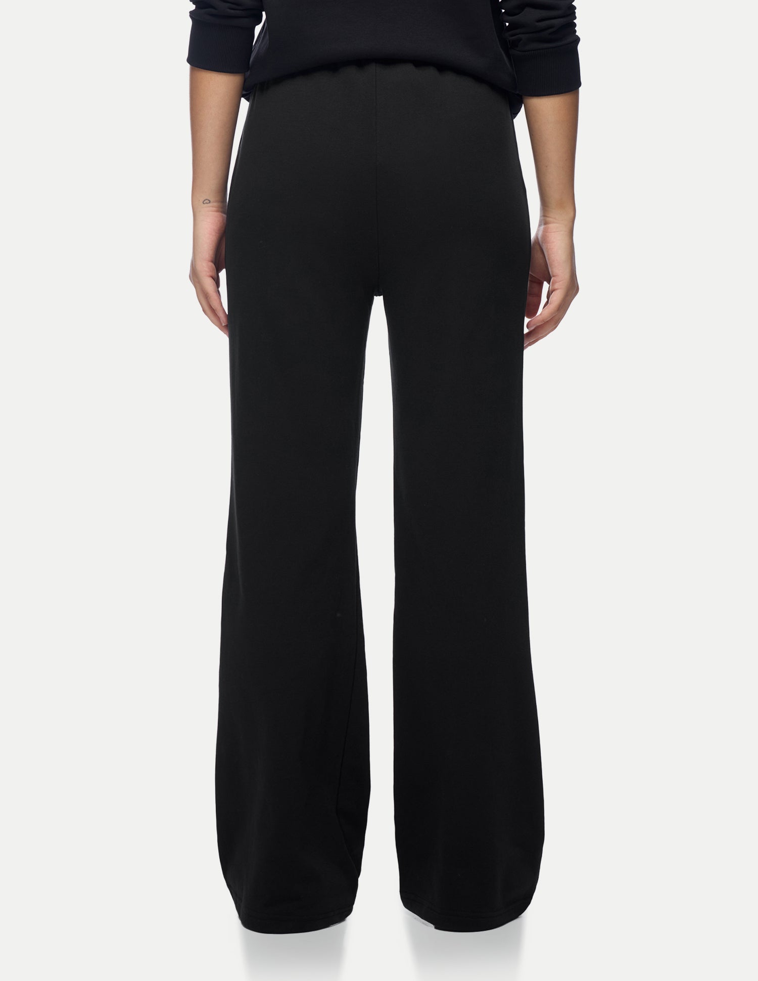 High Rise Fitted Flared Trousers Black - U.S. Polo Assn. India | Large