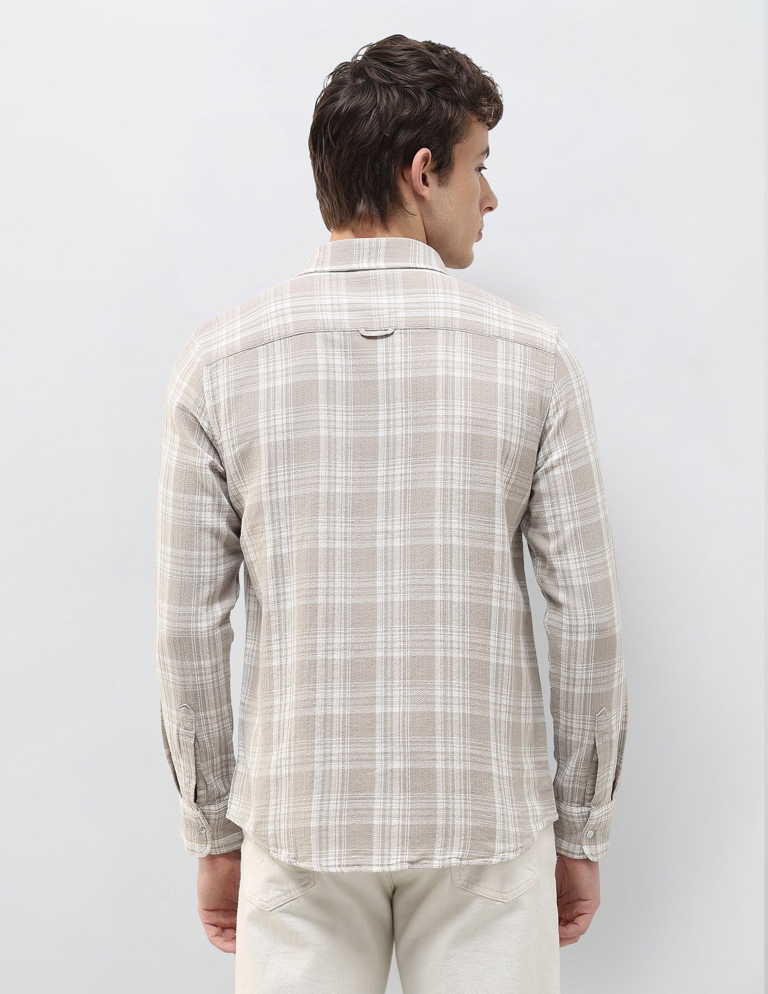Tartan Checked Dobby Shirt Khaki - U.S. Polo Assn. India | Large