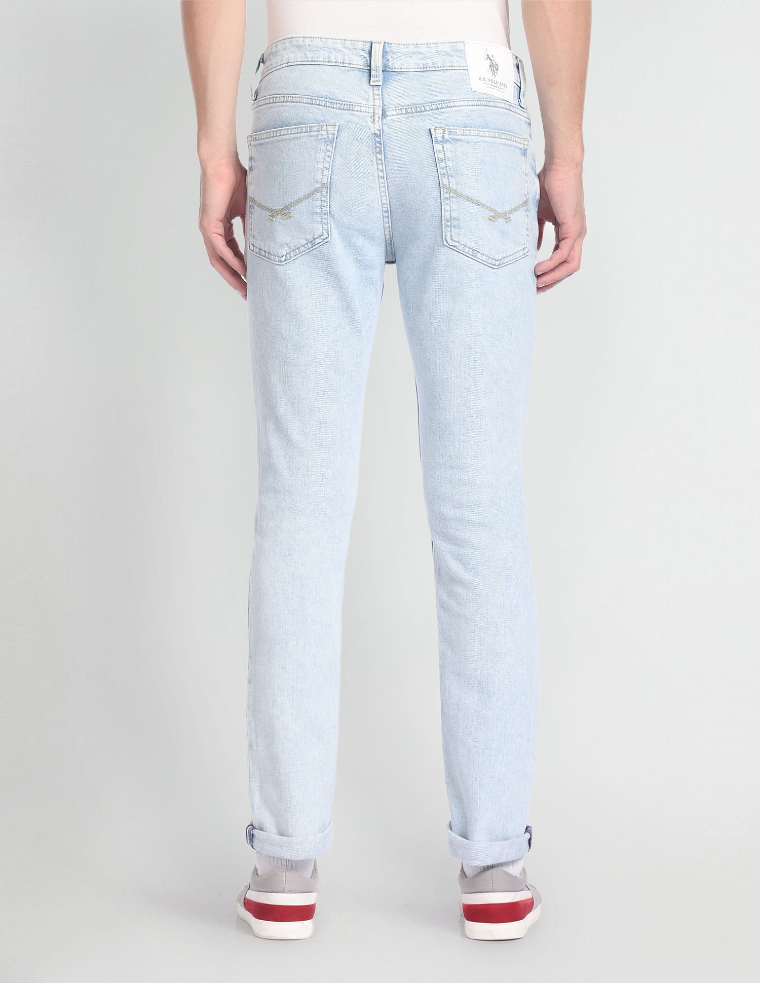 Slim Tapered Fit  Rinsed Jeans Blue - U.S. Polo Assn. India | Large