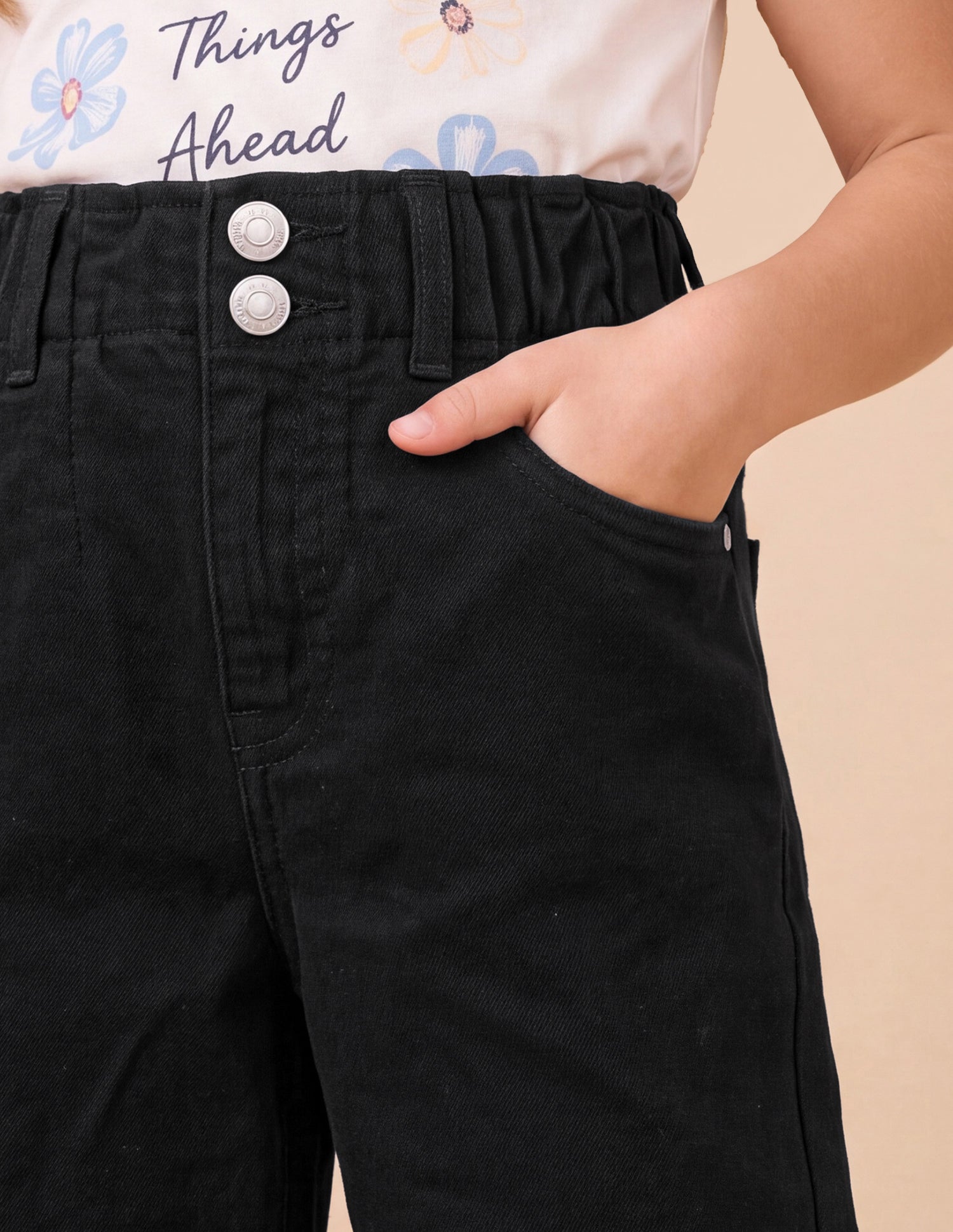 Paper Bag Fit Black Jeans Black - U.S. Polo Assn. India | Large