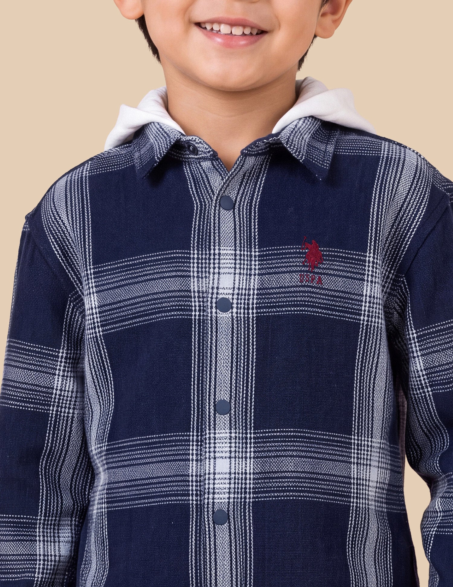 Plaid Checked Dobby Shirt Blue - U.S. Polo Assn. India | Large