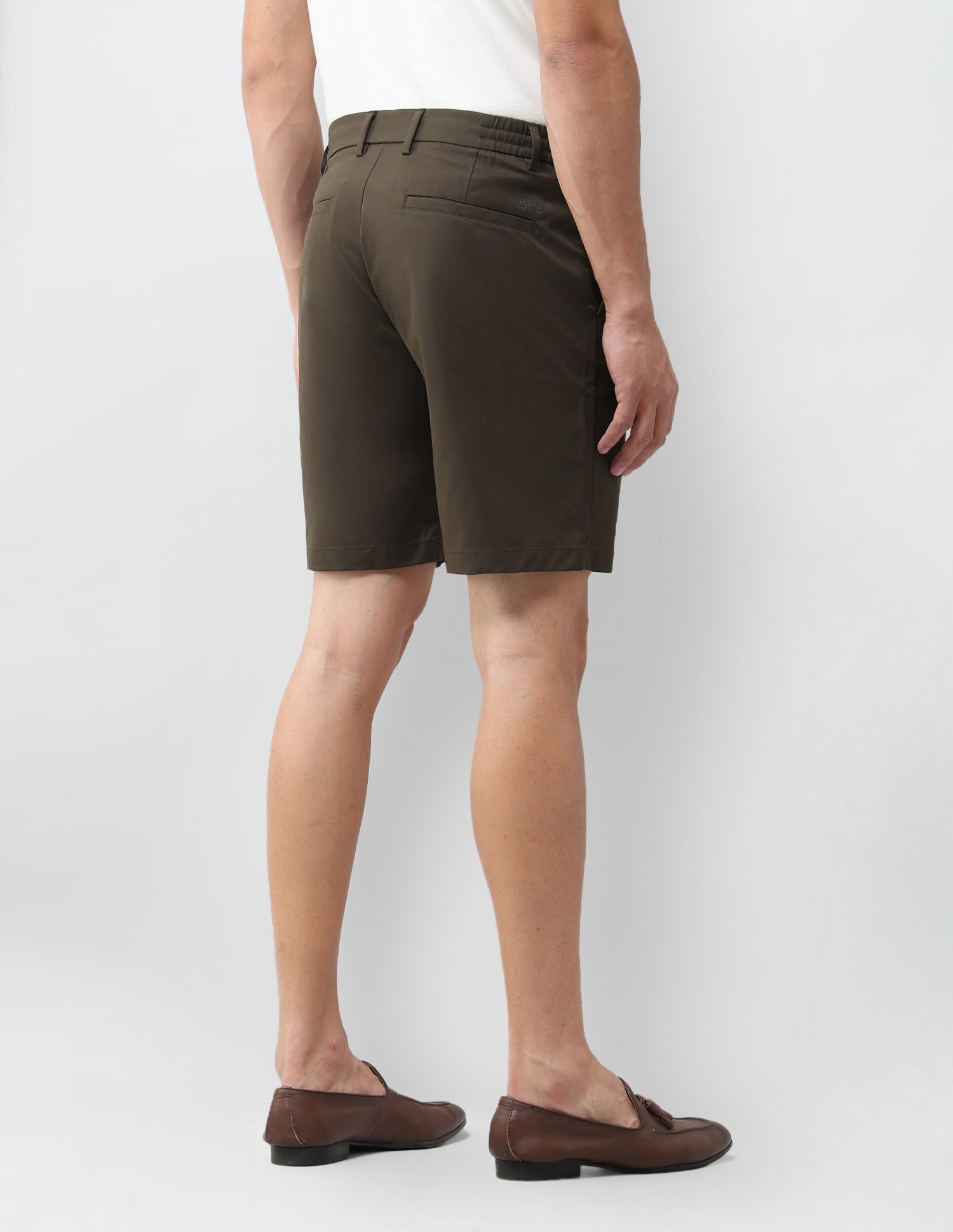 Mid Rise Slim Fit Shorts Choco - U.S. Polo Assn. India | Large