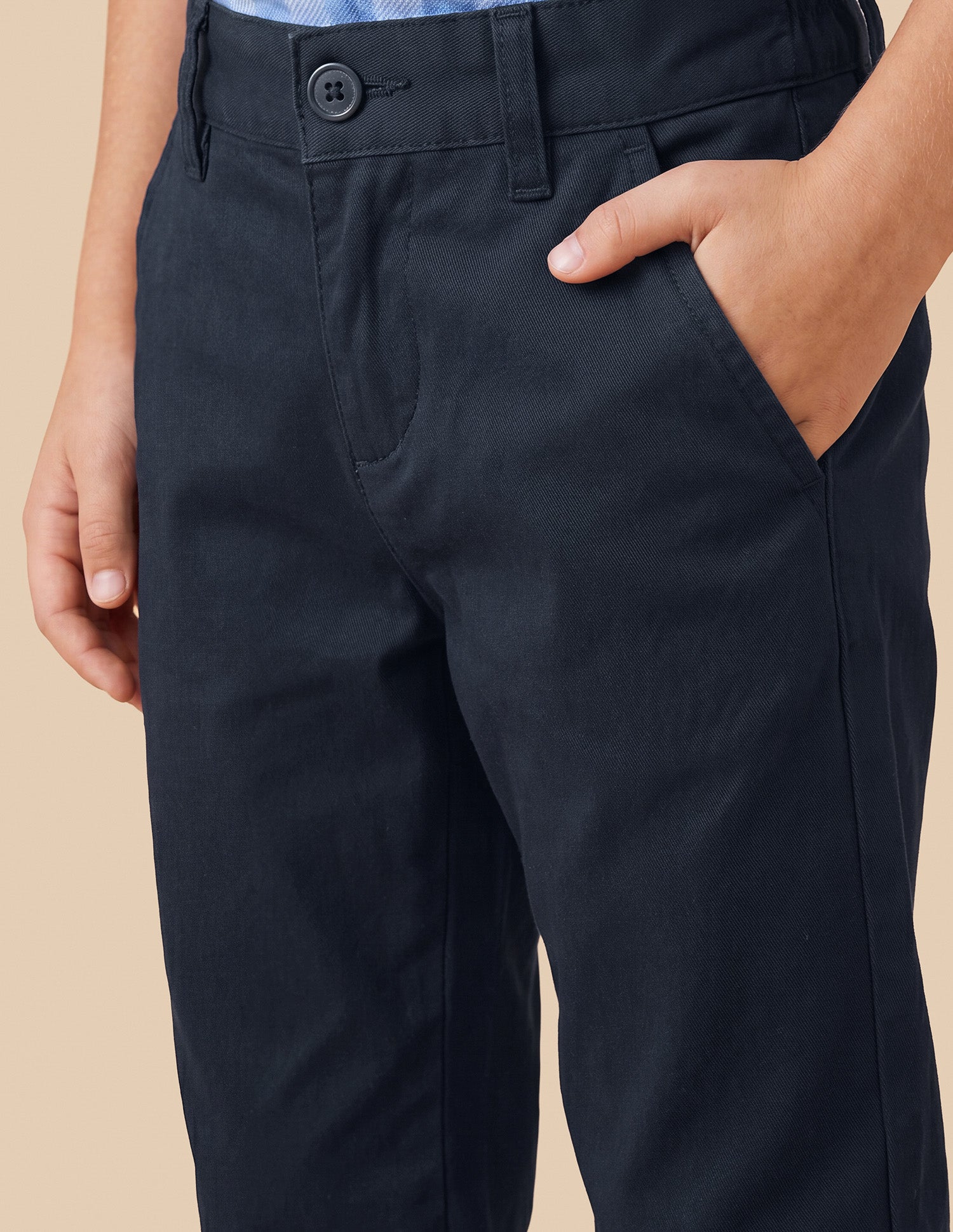 Twill Slim Fit Trousers Navy - U.S. Polo Assn. India | Large