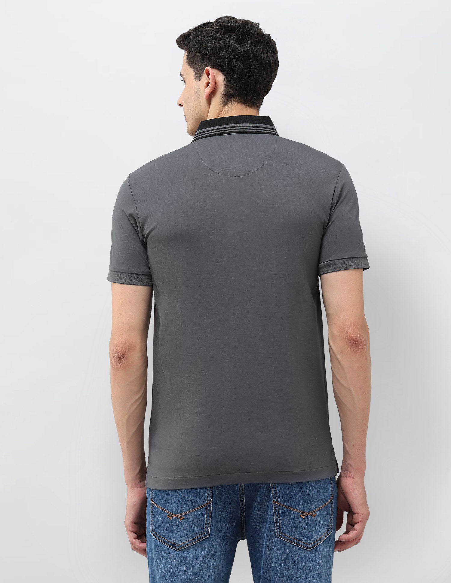 Solid Regular Fit Polo Shirt Dark Grey - U.S. POLO ASSN. | Large